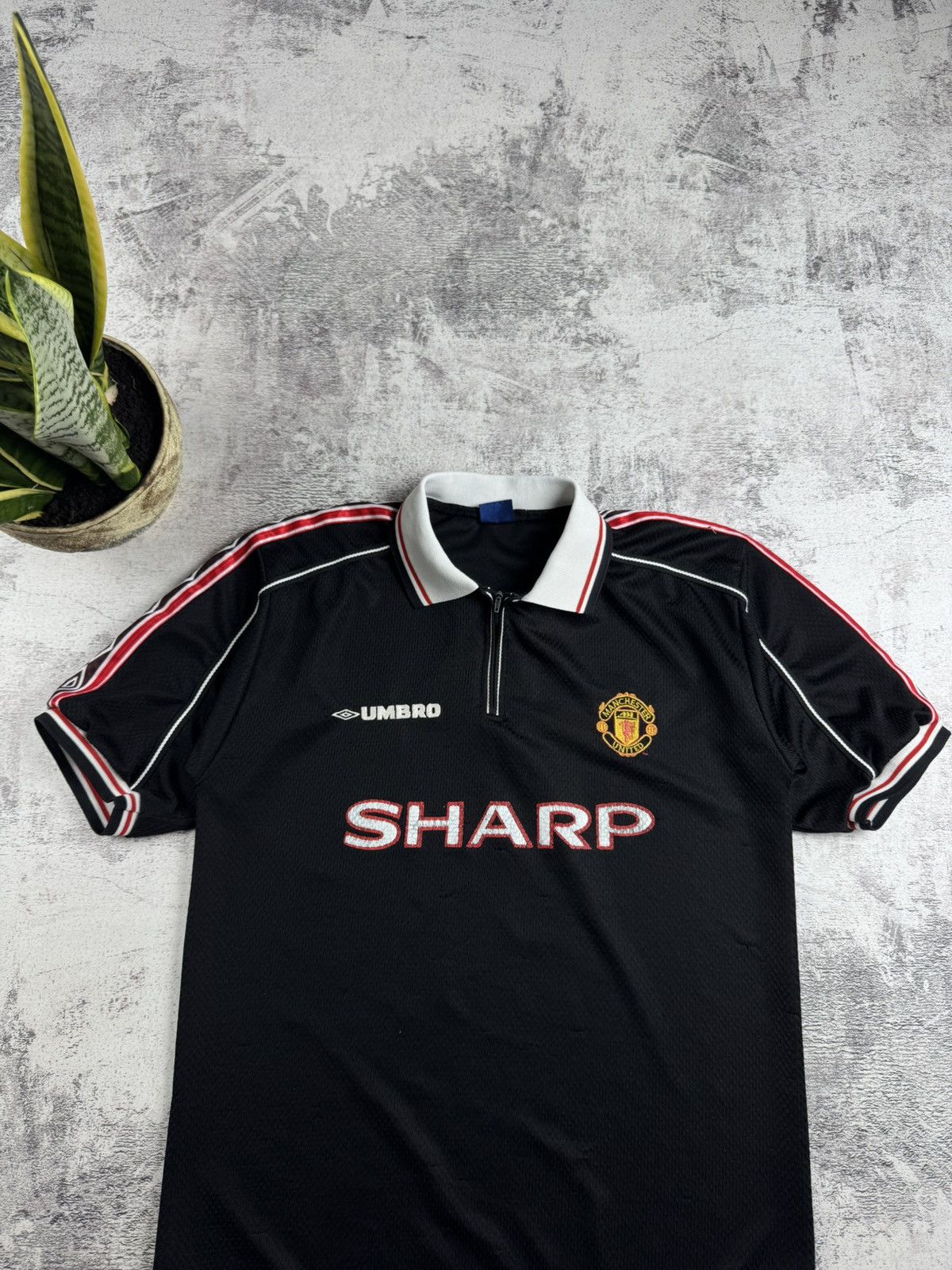 Umbro Manchester United MU 1998 Soccer Football Shirt Jersey Polo Size US XL / EU 56 / 4 - 4 Thumbnail