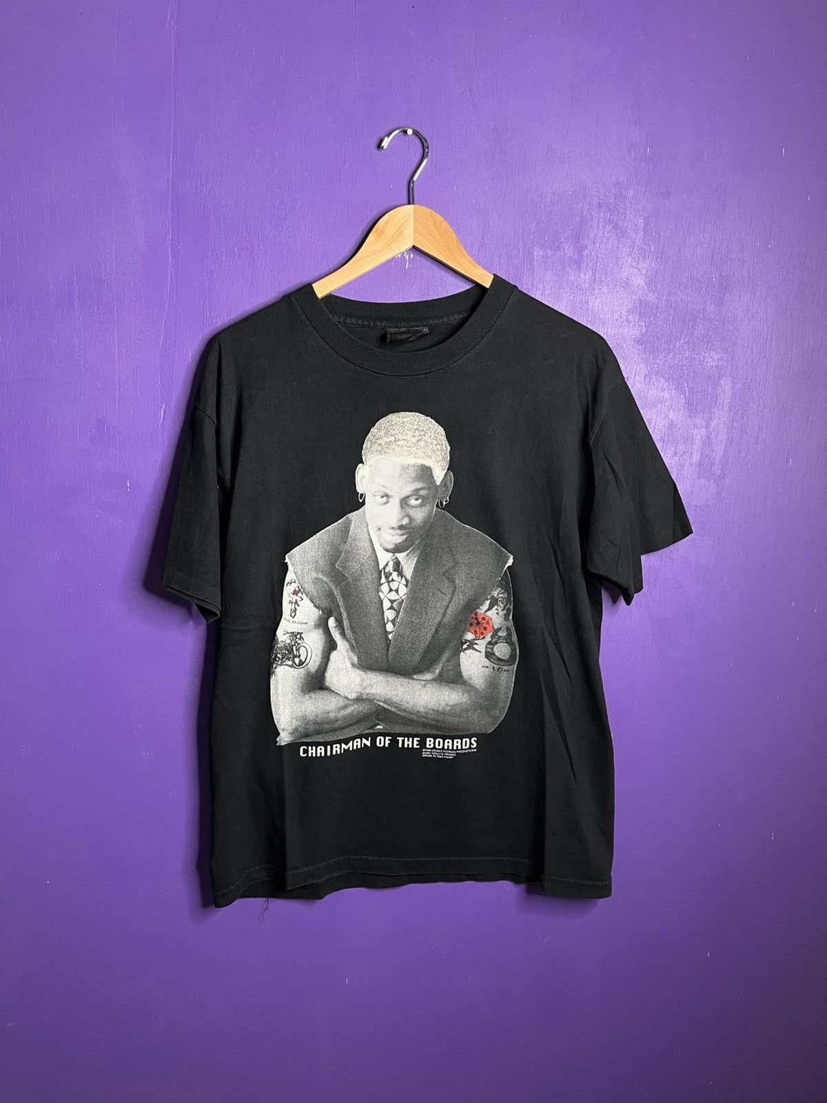 NBA × Vintage Vintage 1996 Dennis Rodman chairman t-shirt Size US L / EU 52-54 / 3 - 1 Thumbnail
