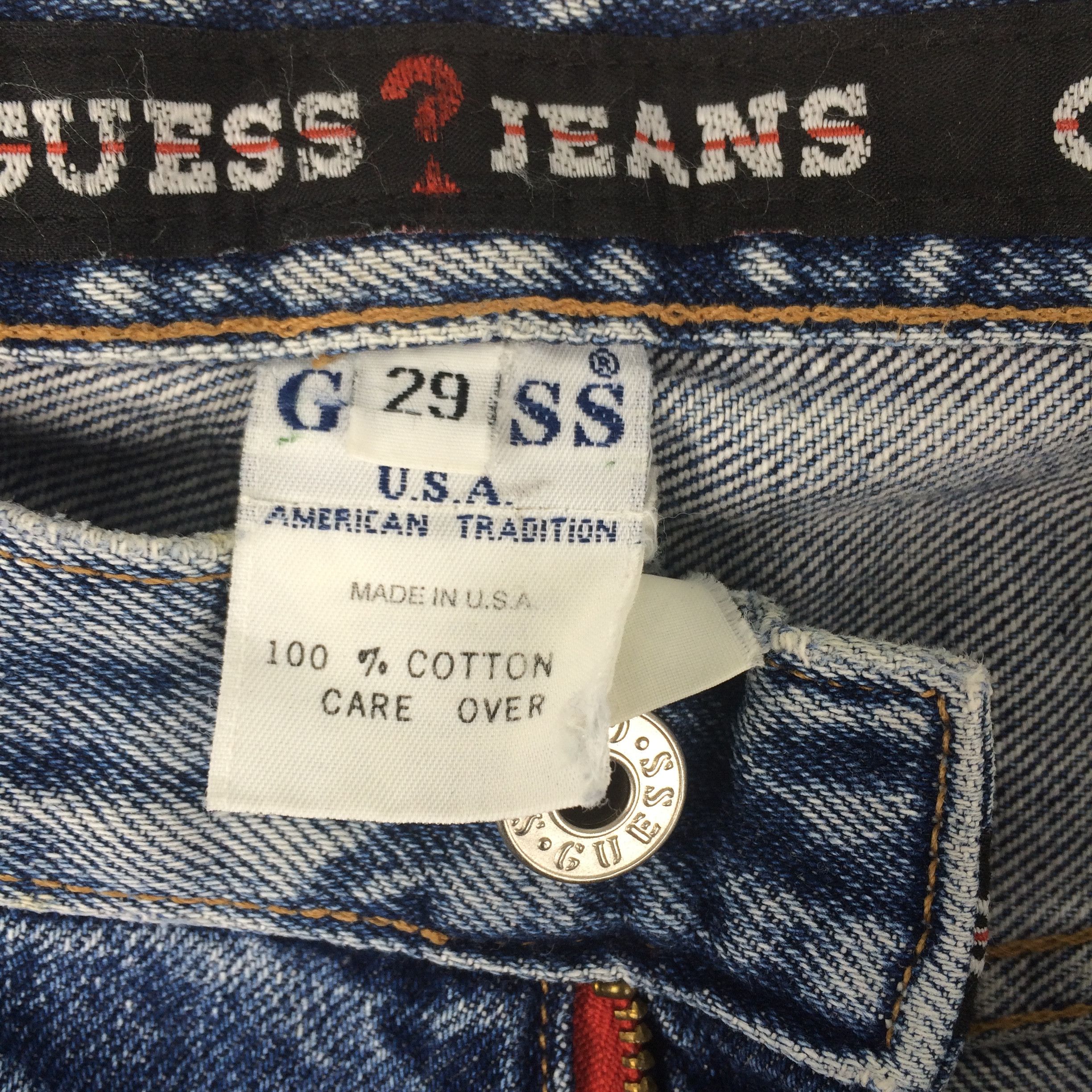 Guess × Vintage X192 GUESS VTG USA BAGGY DISTRESSED JEANS Size US 33 - 8 Thumbnail