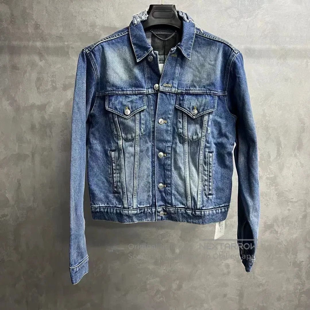 Balenciaga Balenciaga Blue Denim Jacket with Logo. Size US S / EU 44-46 / 1 - 2 Thumbnail