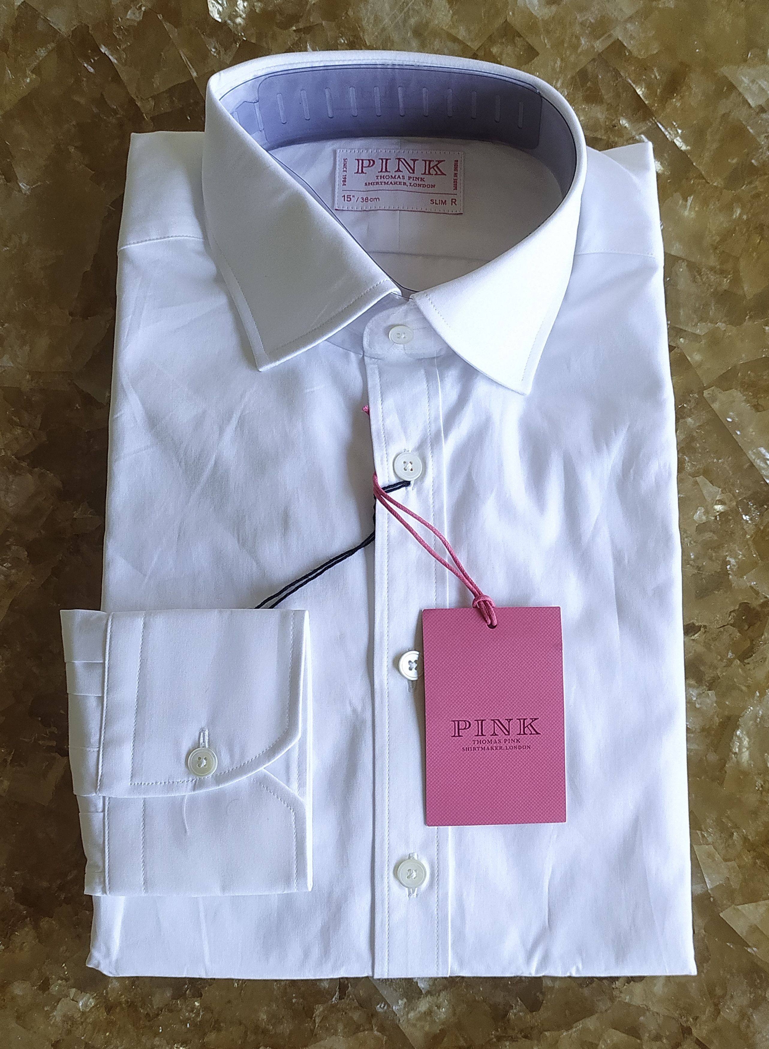 Thomas Pink Thomas Pink Formal Solid Cotton Shirt Free Shipping T/120 Size US S / EU 44-46 / 1 - 1 Thumbnail