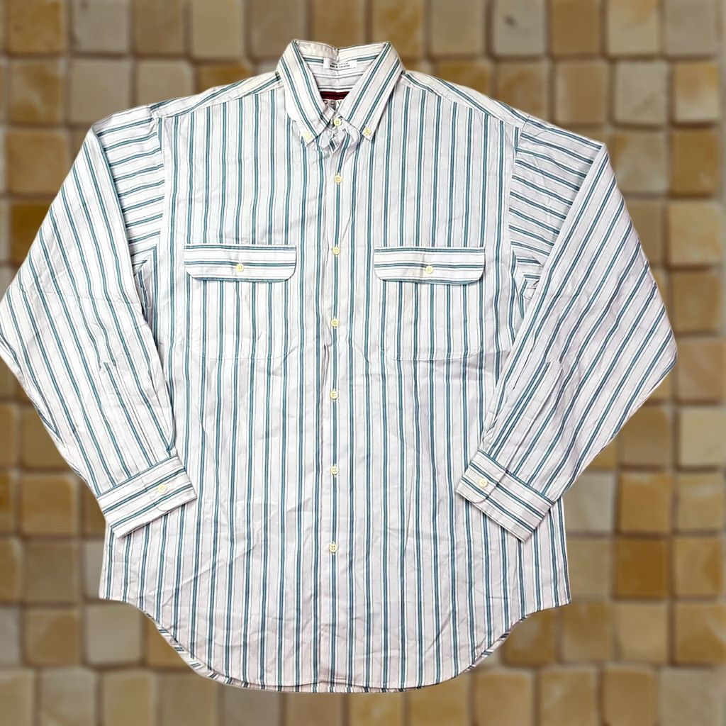 Arrow VINTAGE Arrow Button-Up Striped Shirt Long Sleeve Collared Blue M Mens 90s Retro Casual Workwear Size US M / EU 48-50 / 2 - 1 Thumbnail