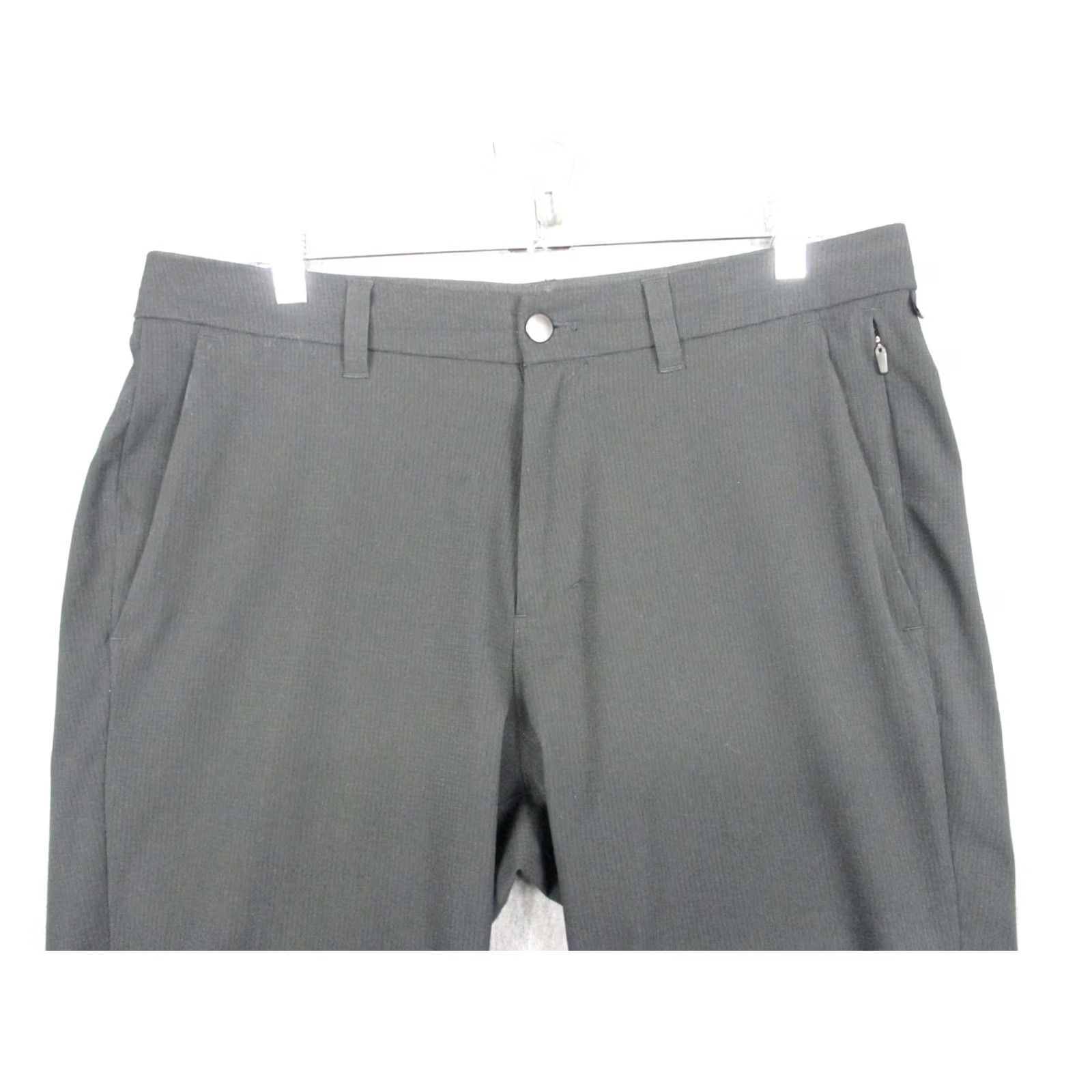 Lululemon Lululemon Pants Mens 33 Slim Tapered Stretch Chino Black Casual Travel Golf Front Zip Button Pockets Logo 33 Regular Mens Size US 33 - 2 Thumbnail