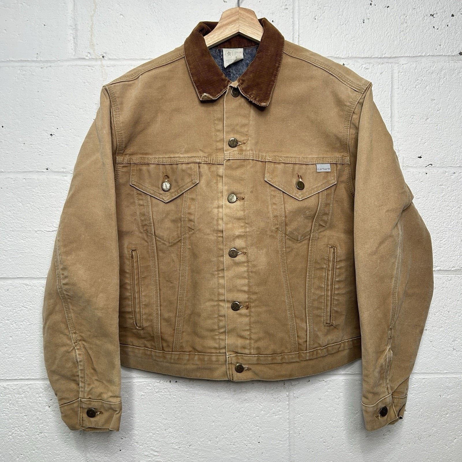 Carhartt Vintage 100 Year Carhartt Blanket-Lined Trucker Jacket “Tan" Size US M / EU 48-50 / 2 - 1 Thumbnail