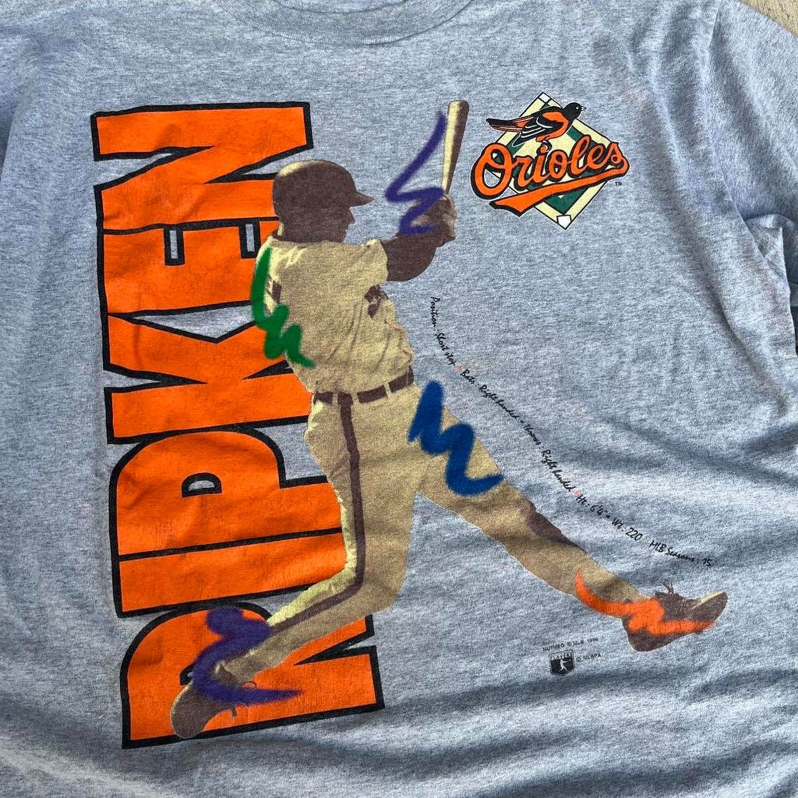 Lee Cal Ripken Jr 90s Lee Sport Gray Men’s MLB Baseball Shirt Size US XL / EU 56 / 4 - 7 Thumbnail