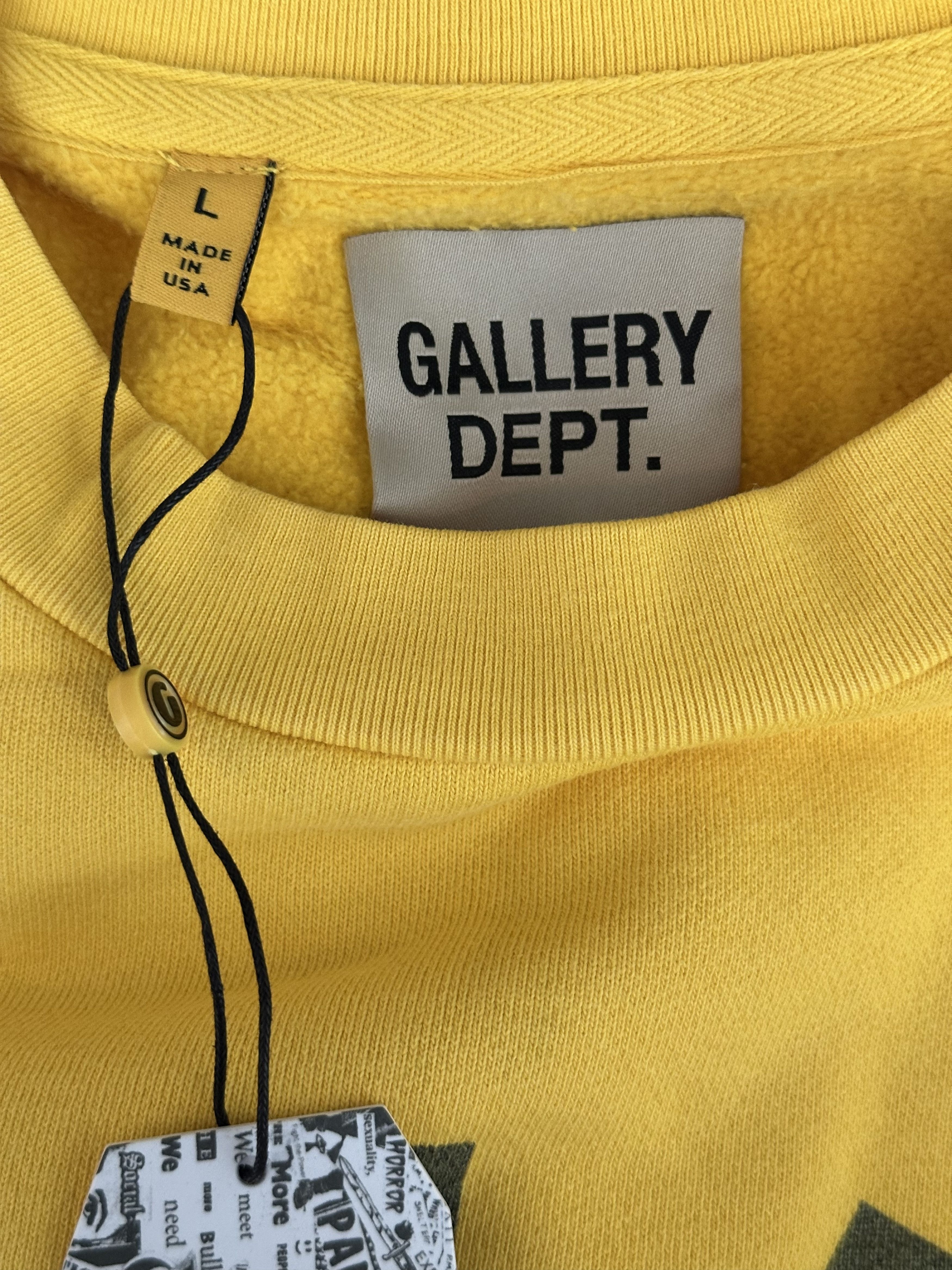 Gallery Dept. Gallery Dept Yellow Boxing Logo Sweater Size US XL / EU 56 / 4 - 3 Thumbnail