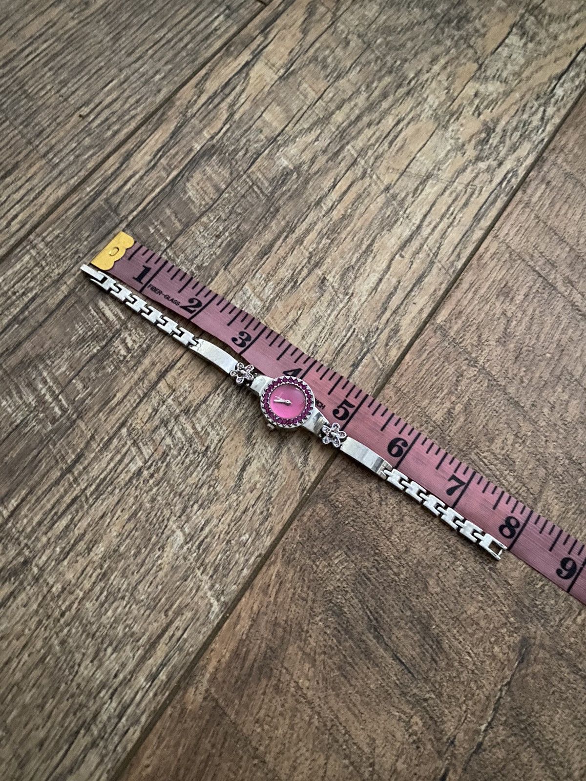 Vintage Elegant Pink Dial Watch Japanese Brand Size ONE SIZE - 14 Thumbnail