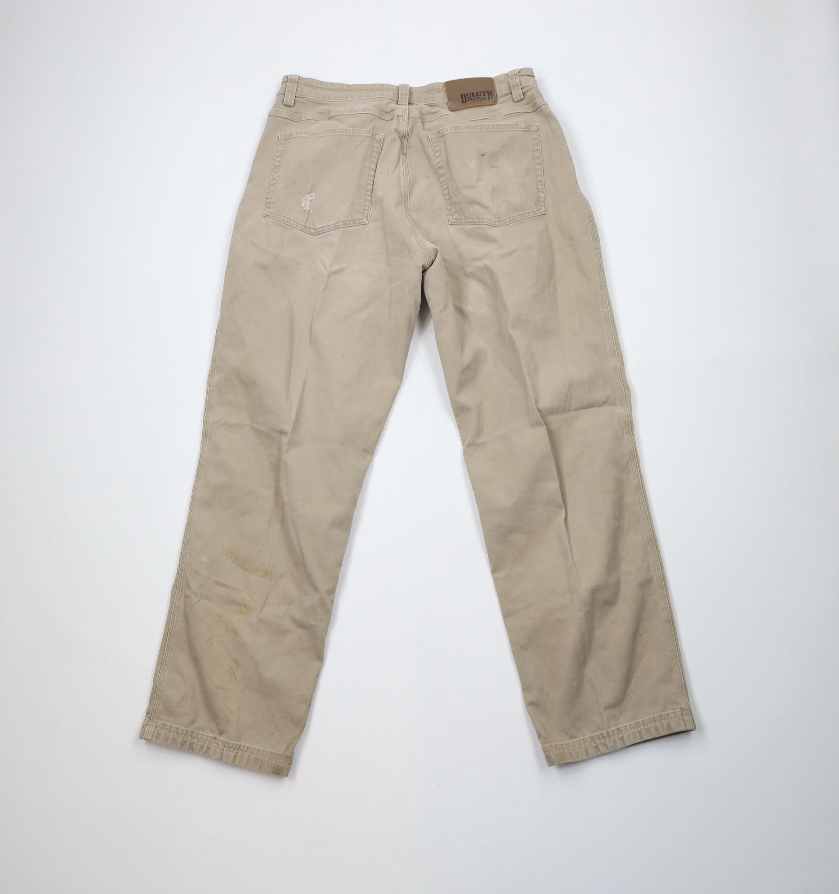 Duluth Trading Company × Vintage Duluth Trading Co Flex Fire Hose Dungaree Pants Beige Size US 34 / EU 50 - 10 Thumbnail