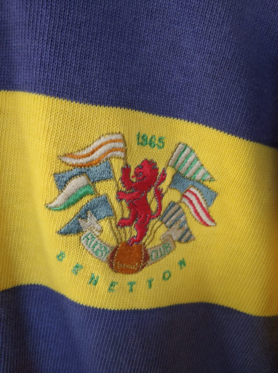 Benetton Vintage benetton rugby stripes polo shirt Size US L / EU 52-54 / 3 - 3 Thumbnail