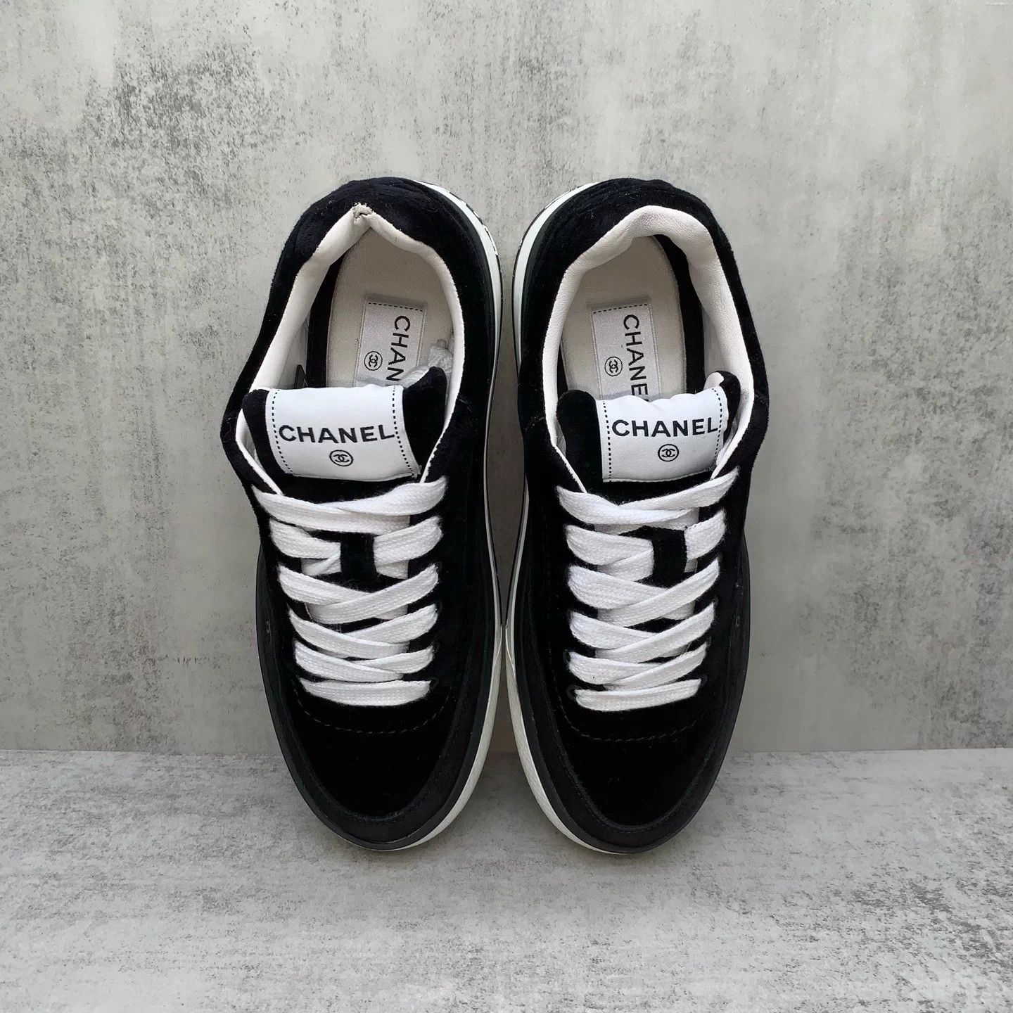 Chanel Chanel Platform Sneakers Black 38 EU 98 New Size US 7 / IT 37 - 6 Thumbnail
