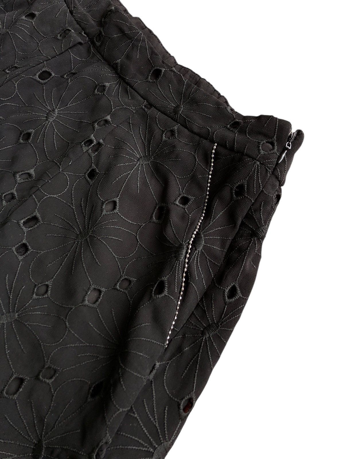 Anna Sui Anna Sui Cropped Wide Leg Black Pants Women's 2021 Size 27" / US 4 / IT 40 - 4 Thumbnail