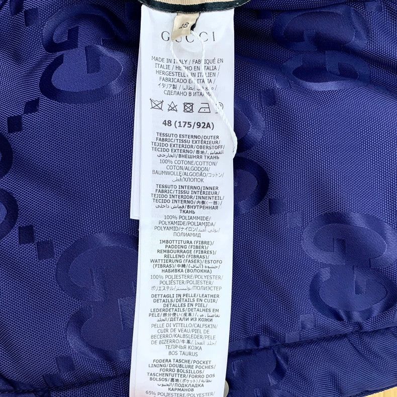 Gucci Gucci Dark blue logo letter full print double-sided cotton Size US M / EU 48-50 / 2 - 8 Thumbnail