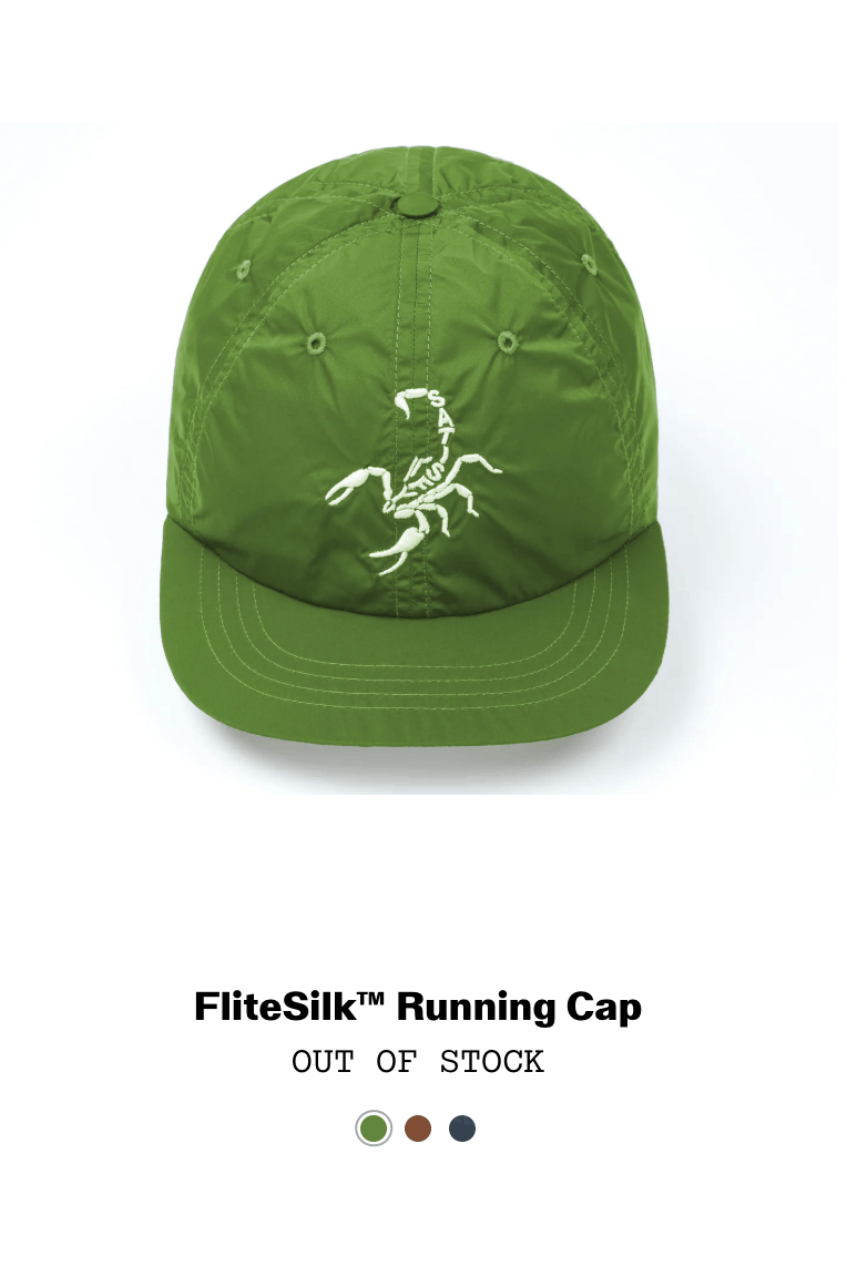 Satisfy Satisfy Running FliteSilk Running Cap Scorpion Logo SS25