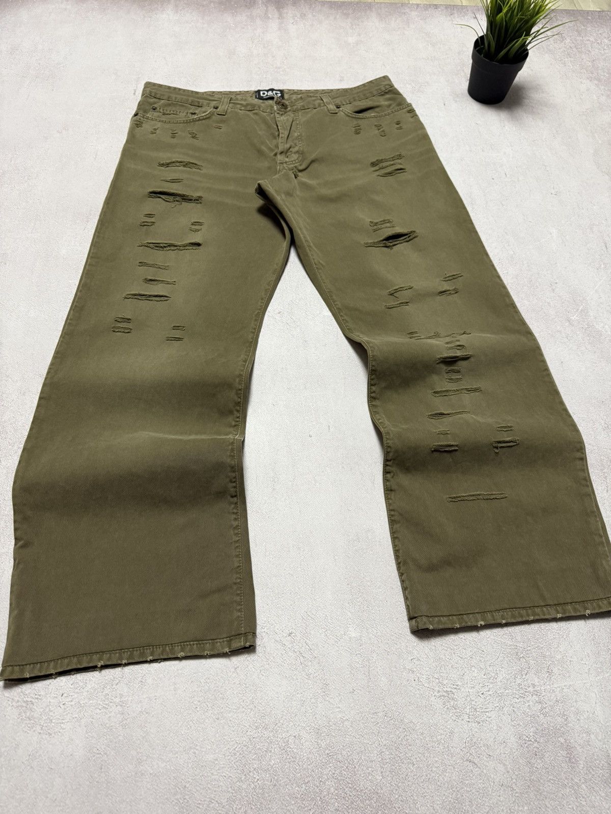 Dolce & Gabbana Vintage Dolce Gabbana Jeans Baggy Distressed Pants DG 90s Size US 34 / EU 50 - 2 Thumbnail