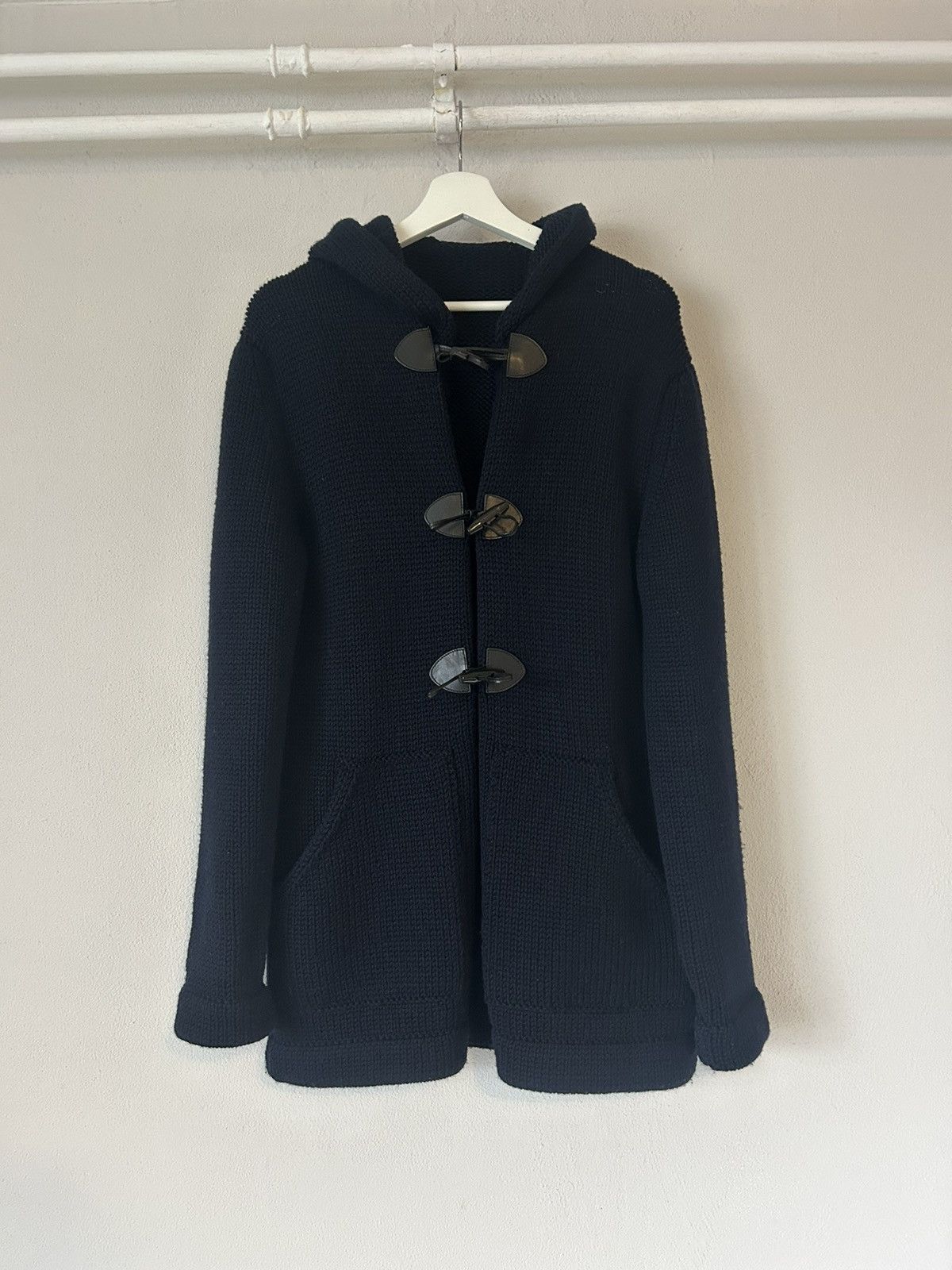Prada Prada Hooded Toggle Knit Jacket - Size 50 Size US M / EU 48-50 / 2 - 2 Thumbnail
