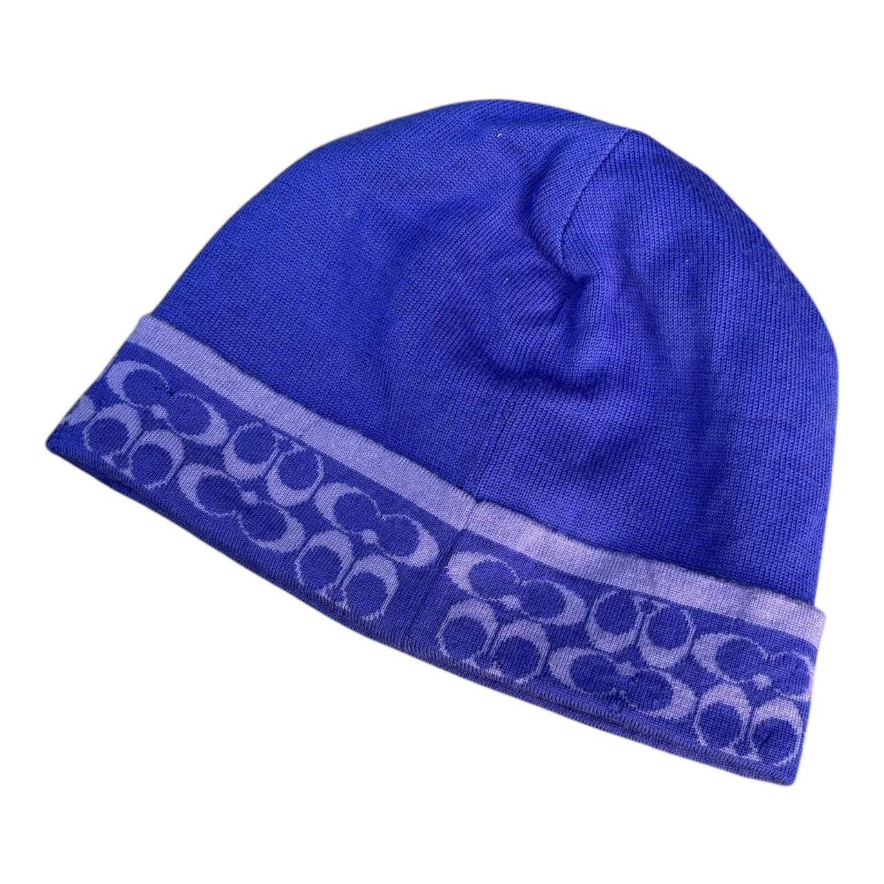 Coach Coach Signature Classic C Logo Wool Beanie Purple Size ONE SIZE - 2 Thumbnail