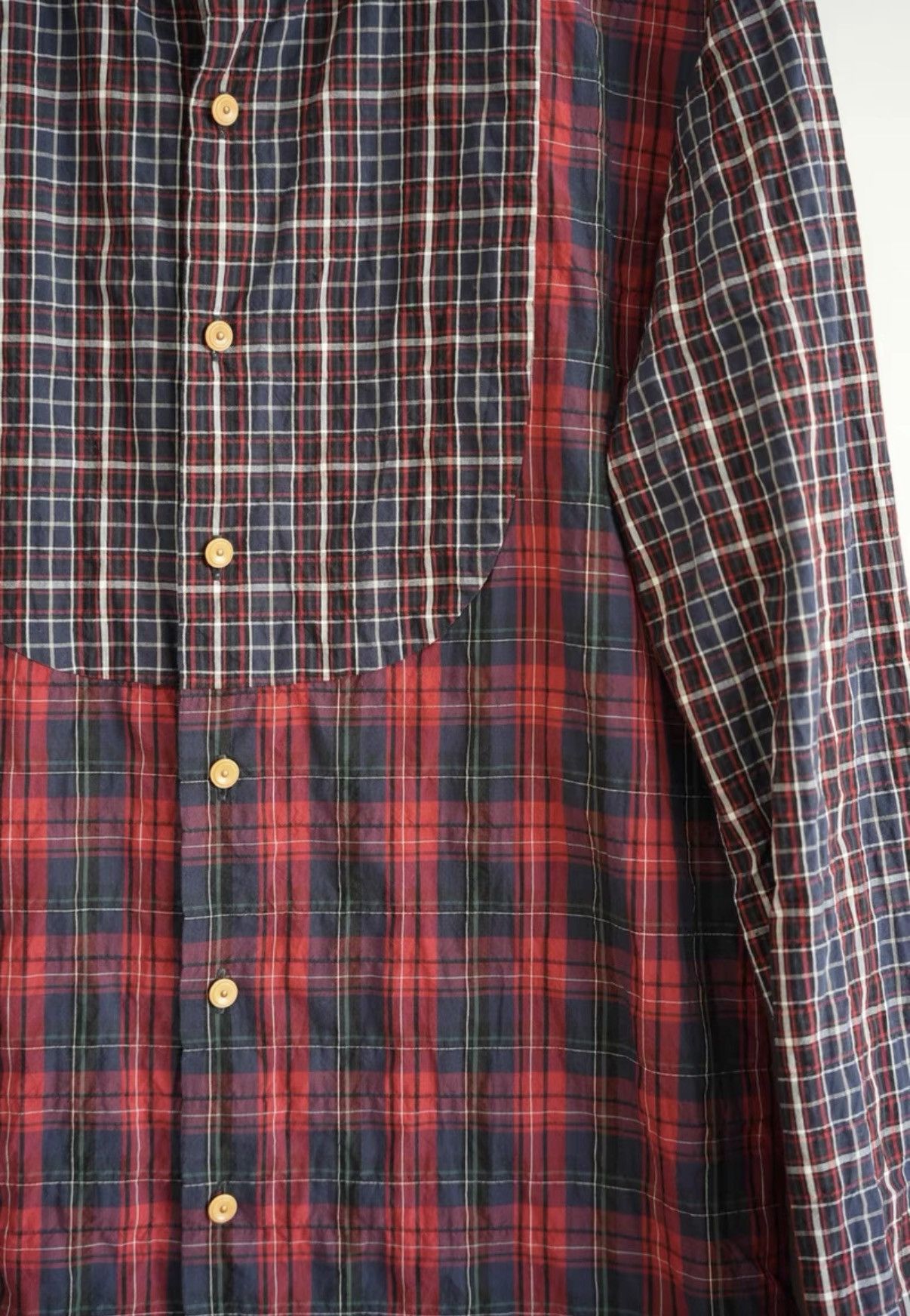Kolor Kolor Beacon 16SS Red Plaid Panel Shirt K4 Size US M / EU 48-50 / 2 - 4 Thumbnail