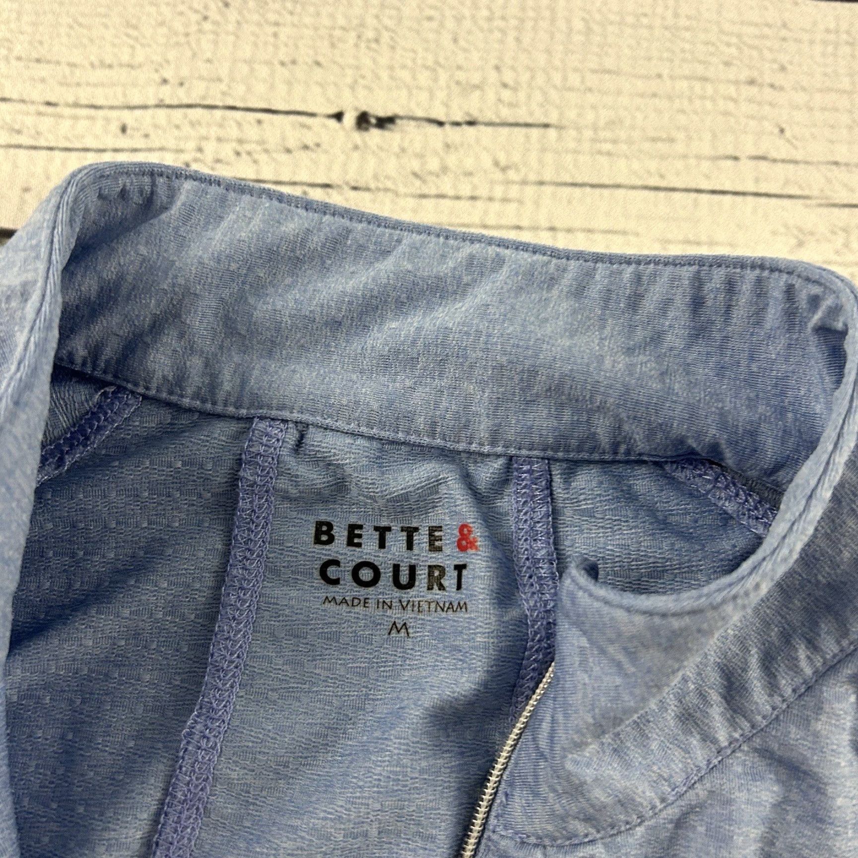 Vintage VINTAGE Bette & Court Jacket Pullover Women's M Blue Lightweight 1/4 Zip Activewear Shirt Mens? Size M / US 6-8 / IT 42-44 - 2 Thumbnail