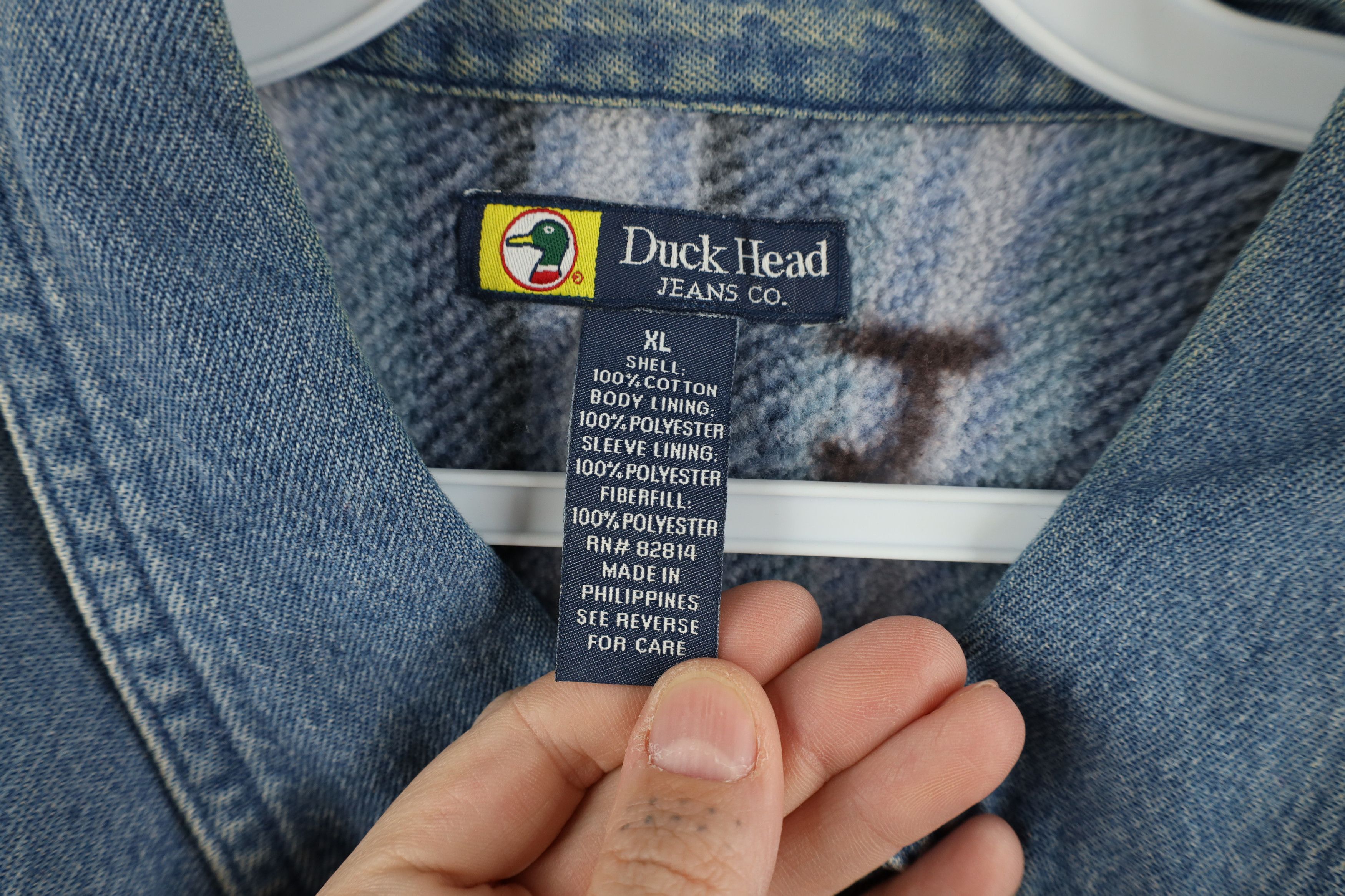 Vintage Vintage 90s Streetwear Lined Denim Button Shirt Jacket Size US XL / EU 56 / 4 - 9 Thumbnail