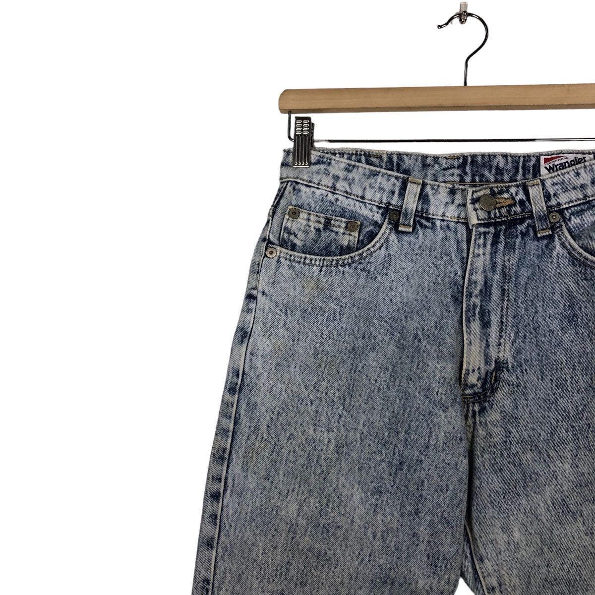 Japanese Brand 🔥VINTAGE FLARE ACID WASH DESIGN WRANGLER USA Size US 28 / EU 44 - 7 Thumbnail