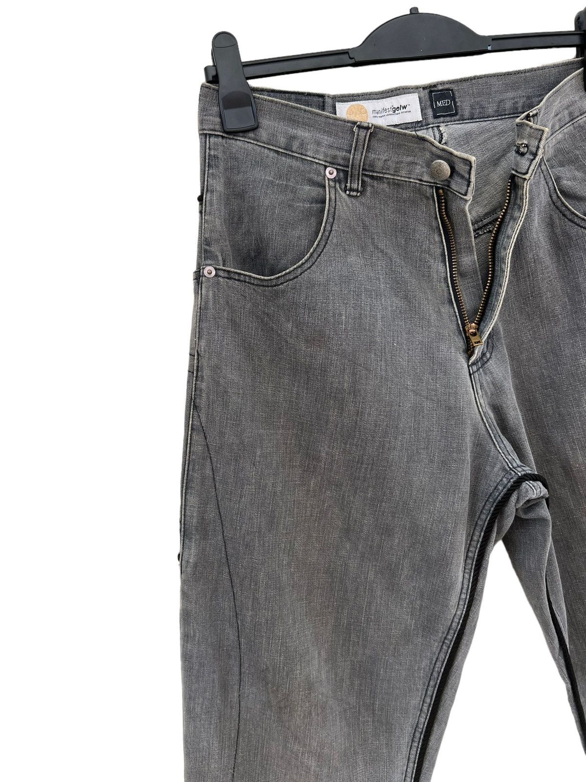Swagger Vintage MANIFEST GELW Japan Dirty Mud Grey Denim Jeans Size US 31 - 8 Thumbnail