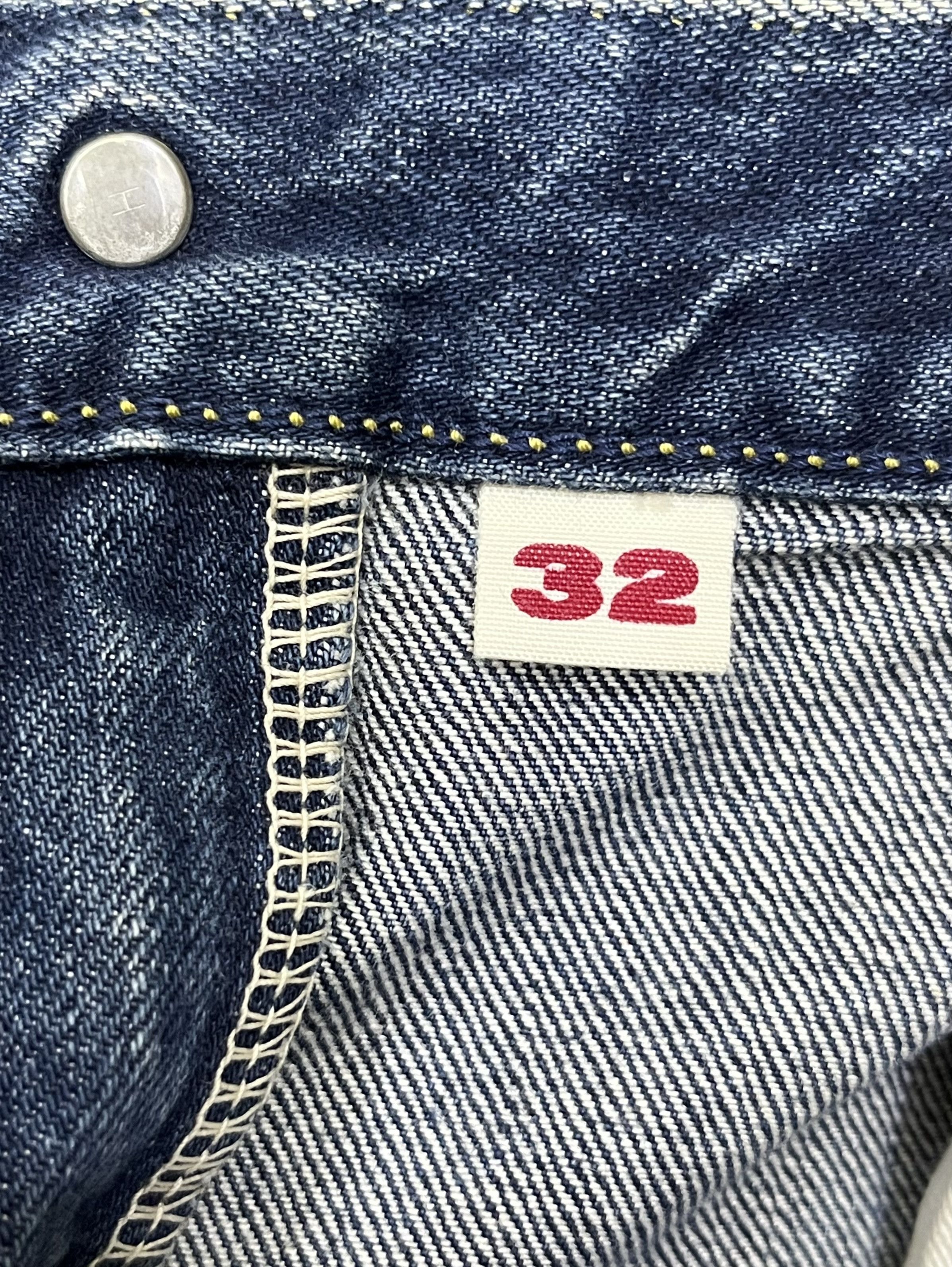 Blue Blue Japan 🔥Blue Blue Japan x HR Market Faded Distressed Denim Size US 31 - 11 Thumbnail