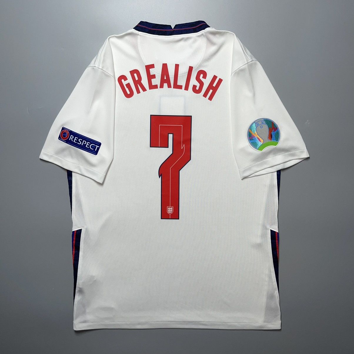 Nike ENGLAND NIKE 2020 EURO FOOTBALL HOME JERSEY #7 GREALISH Size US M / EU 48-50 / 2 - 1 Thumbnail