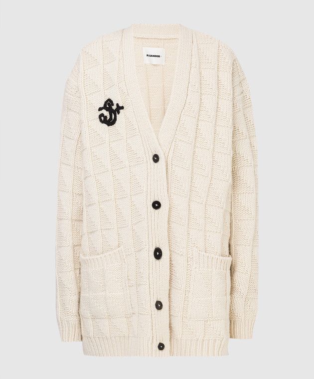 Jil Sander o1y1025 Cardigan in Ivory Size XS / US 0-2 / IT 36-38 - 1 Thumbnail
