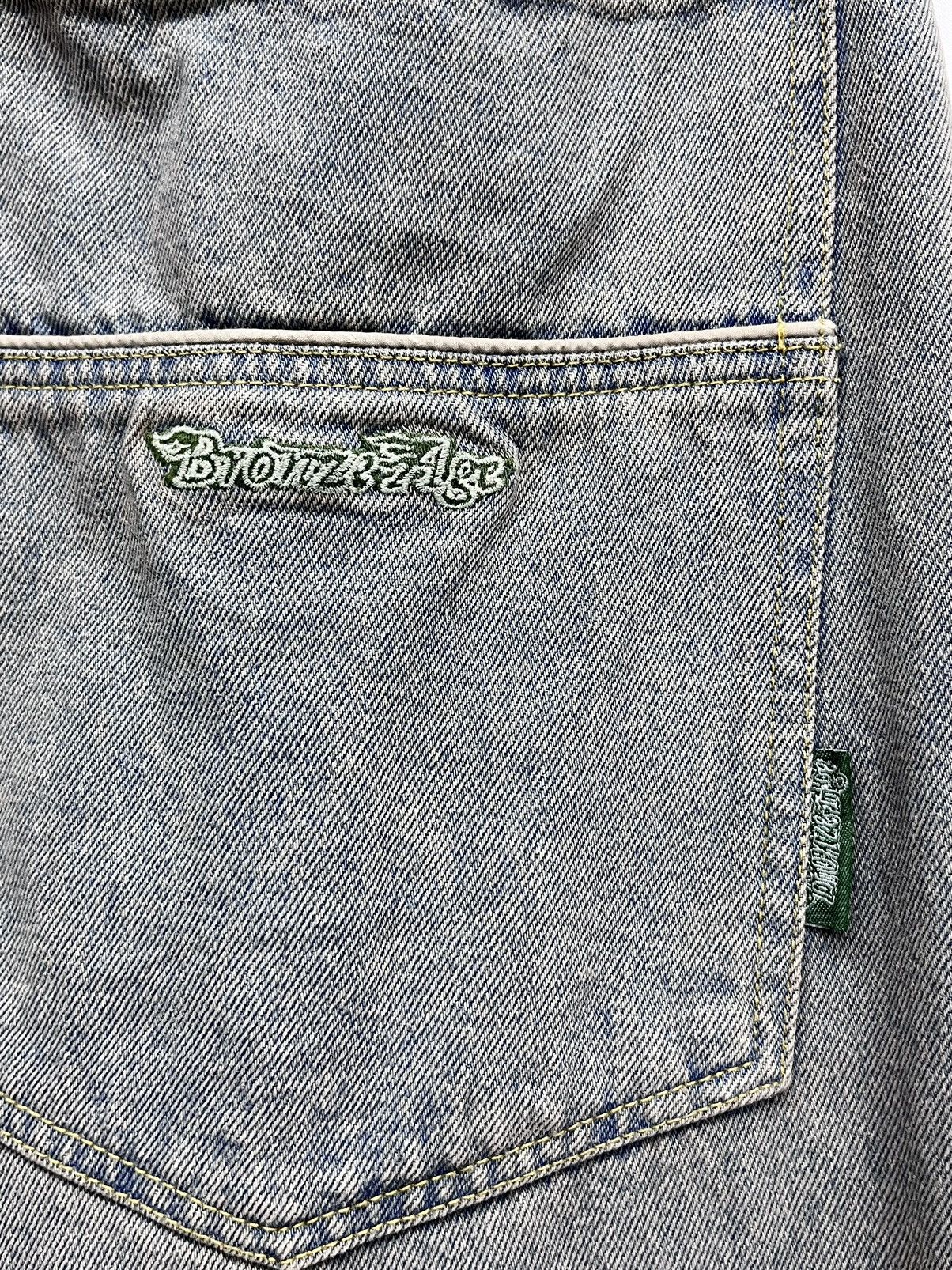 Vintage 🔥Vtg BRONZE AGE Ultra Baggy Mud Wash Sun Faded Skate Denim Size US 29 - 8 Thumbnail