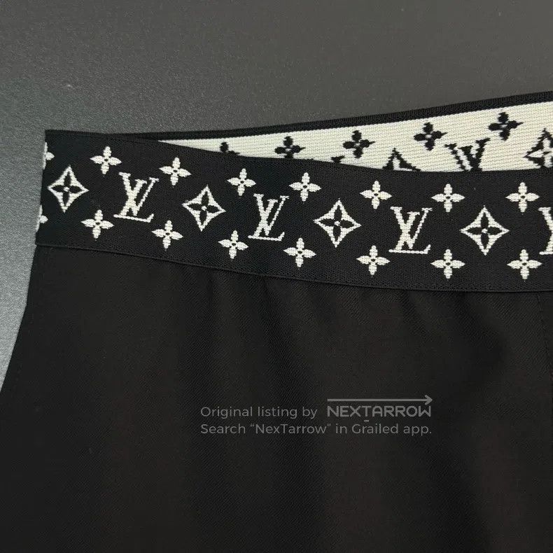Louis Vuitton Louis Vuitton Black wool classic logo stretch waist pants Size US 40 / EU 56 - 7 Thumbnail