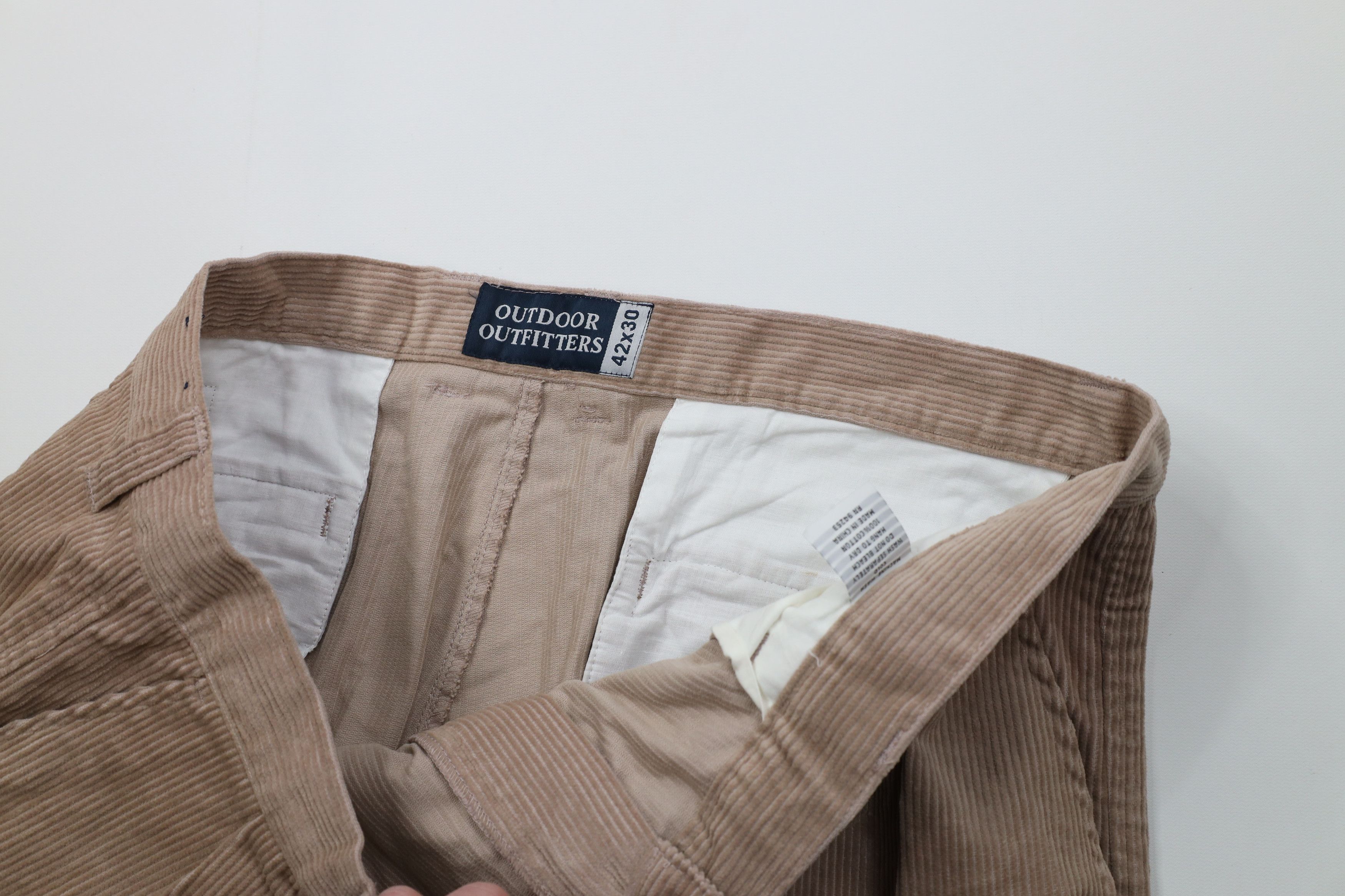 Vintage Vintage 90s Streetwear Wide Leg Corduroy Chino Pants Beige Size US 42 / EU 58 - 8 Thumbnail