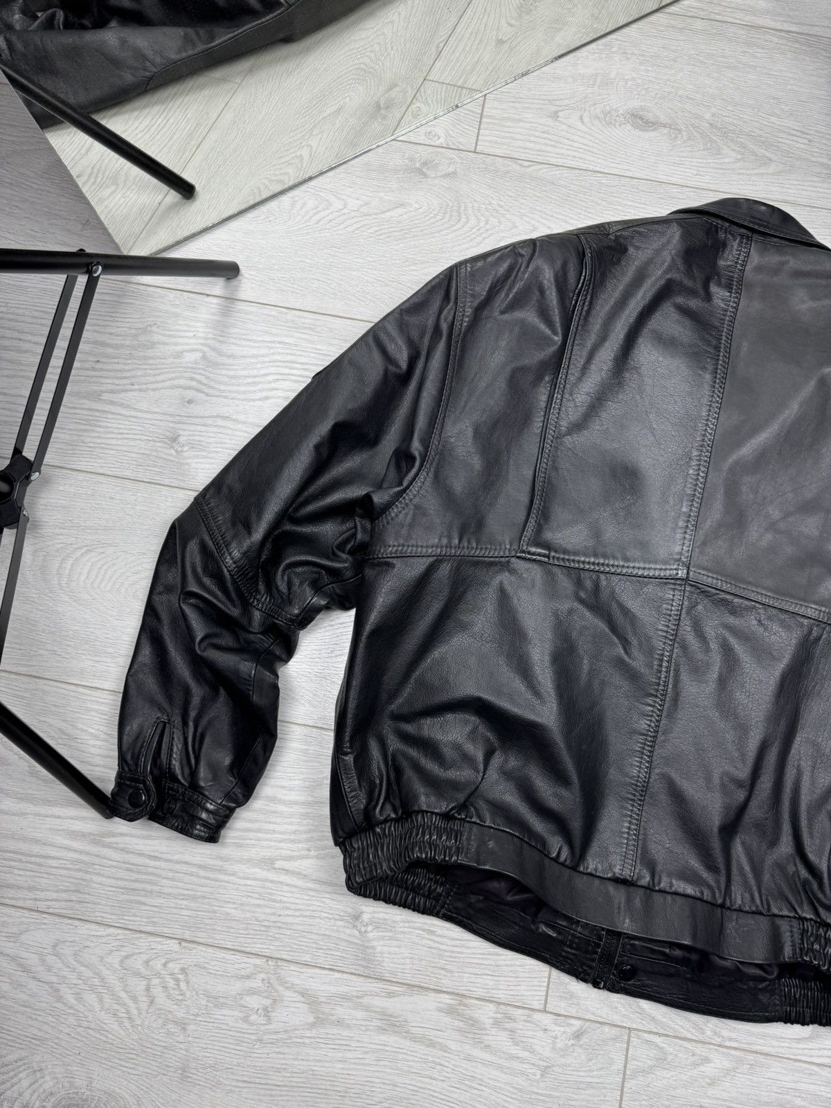 Vintage Vintage 90’s Bomber Leather Jacket Size US M / EU 48-50 / 2 - 7 Thumbnail