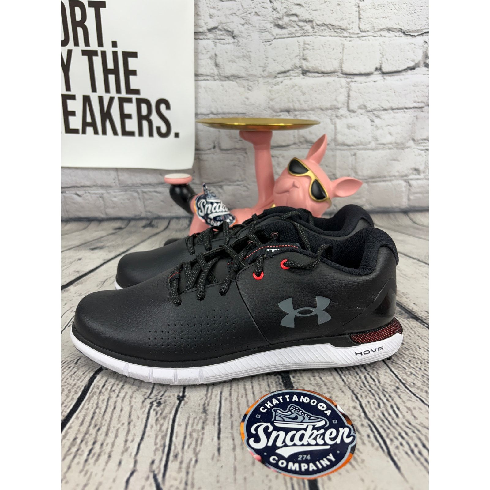 Under Armour Under Armour HOVR Fade 2 Golf Shoes Cleats Mens 7 Black Red Size US 7 / EU 40 - 3 Thumbnail