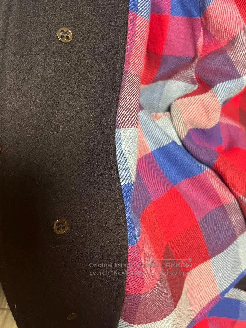 Vintage Nigel Cabourn British Wool Navy Coat. Size US L / EU 52-54 / 3 - 5 Thumbnail