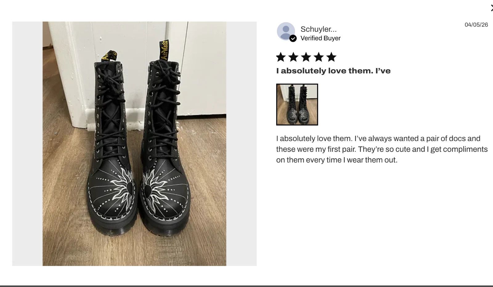 Dr. Martens DR. MARTENS JADON HI SOLAR FLARE LEATHER PLATFORMS Size US 11 / EU 44 - 4 Thumbnail