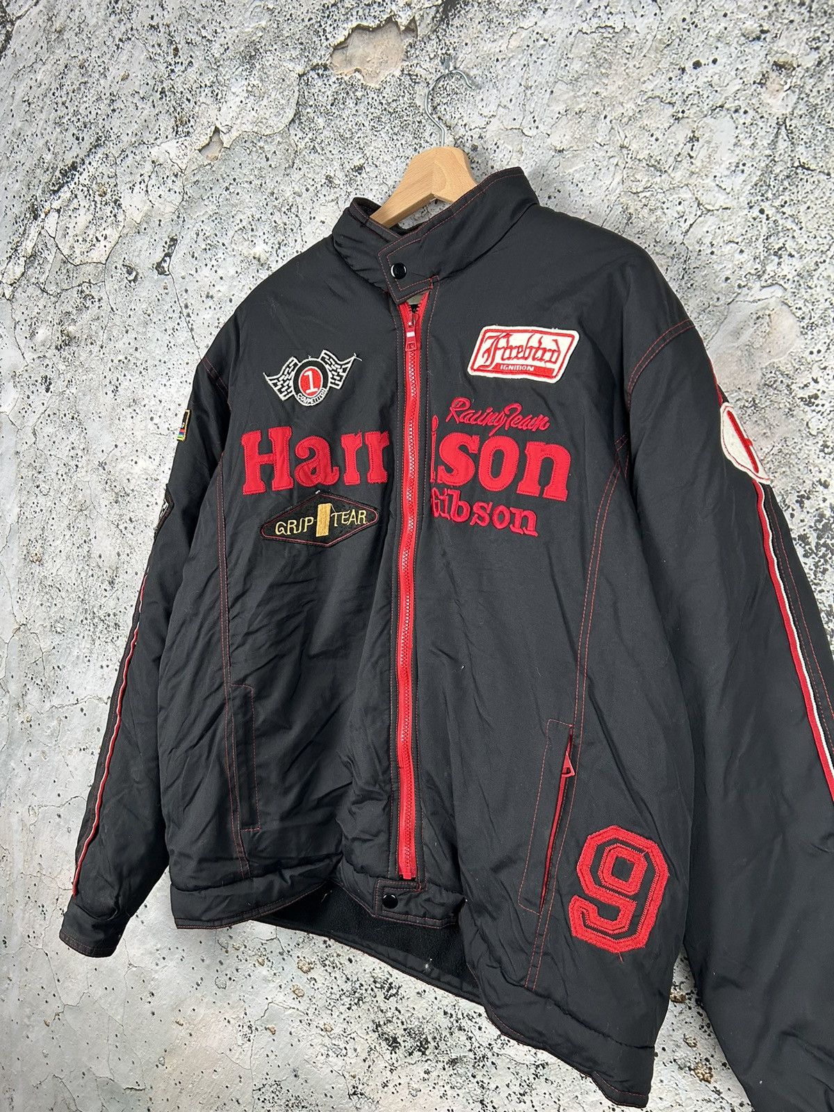 Vintage Vintage Harrison Gibson Racing Jacket Streetwear 90s Size US XXL / EU 58 / 5 - 2 Thumbnail