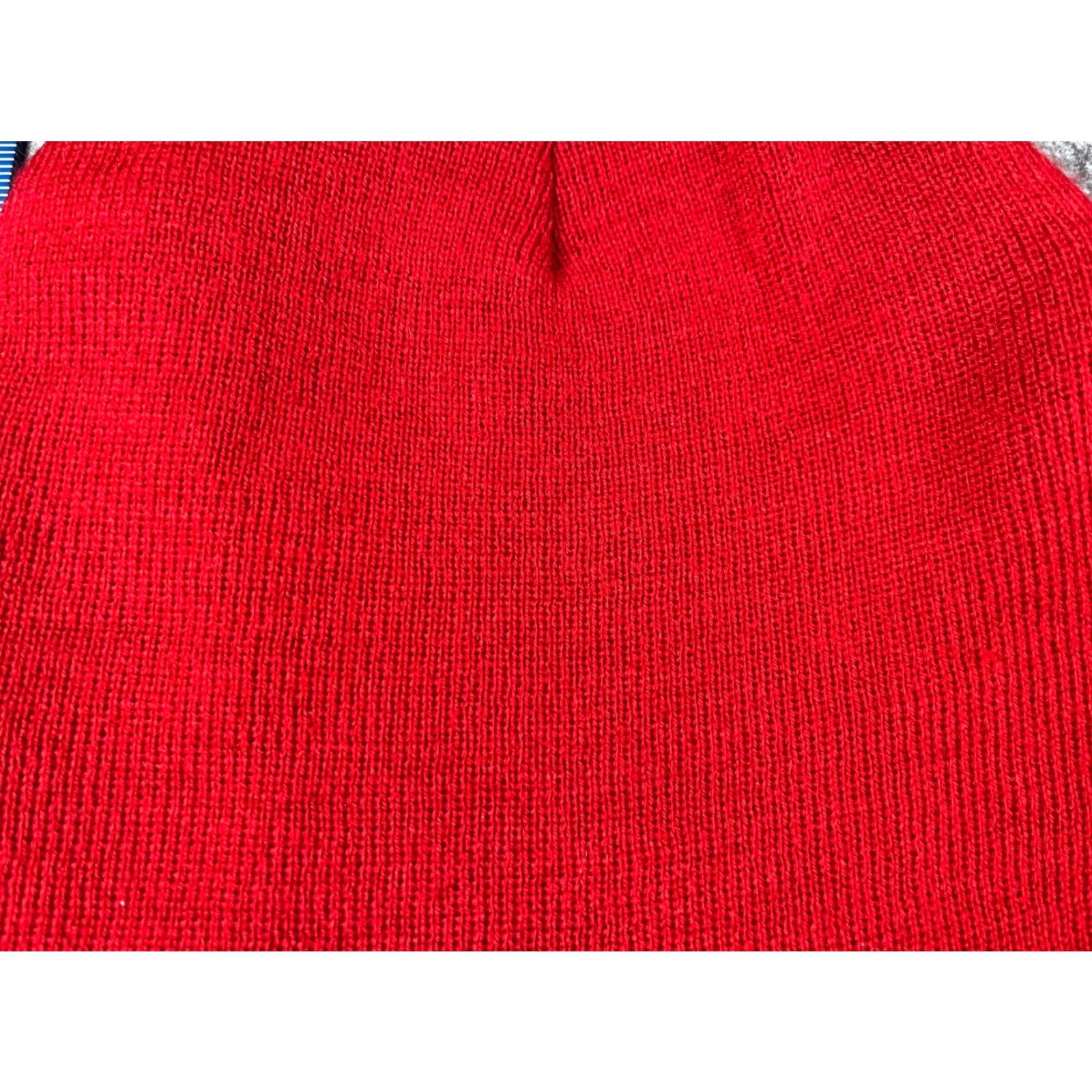 Vintage Paris Accessories Beanie Adult One Size Red Knit Acrylic Lined Ski Hat/Cap Mens Womens Unisex Accessories Beanie Ski Size ONE SIZE - 2 Thumbnail