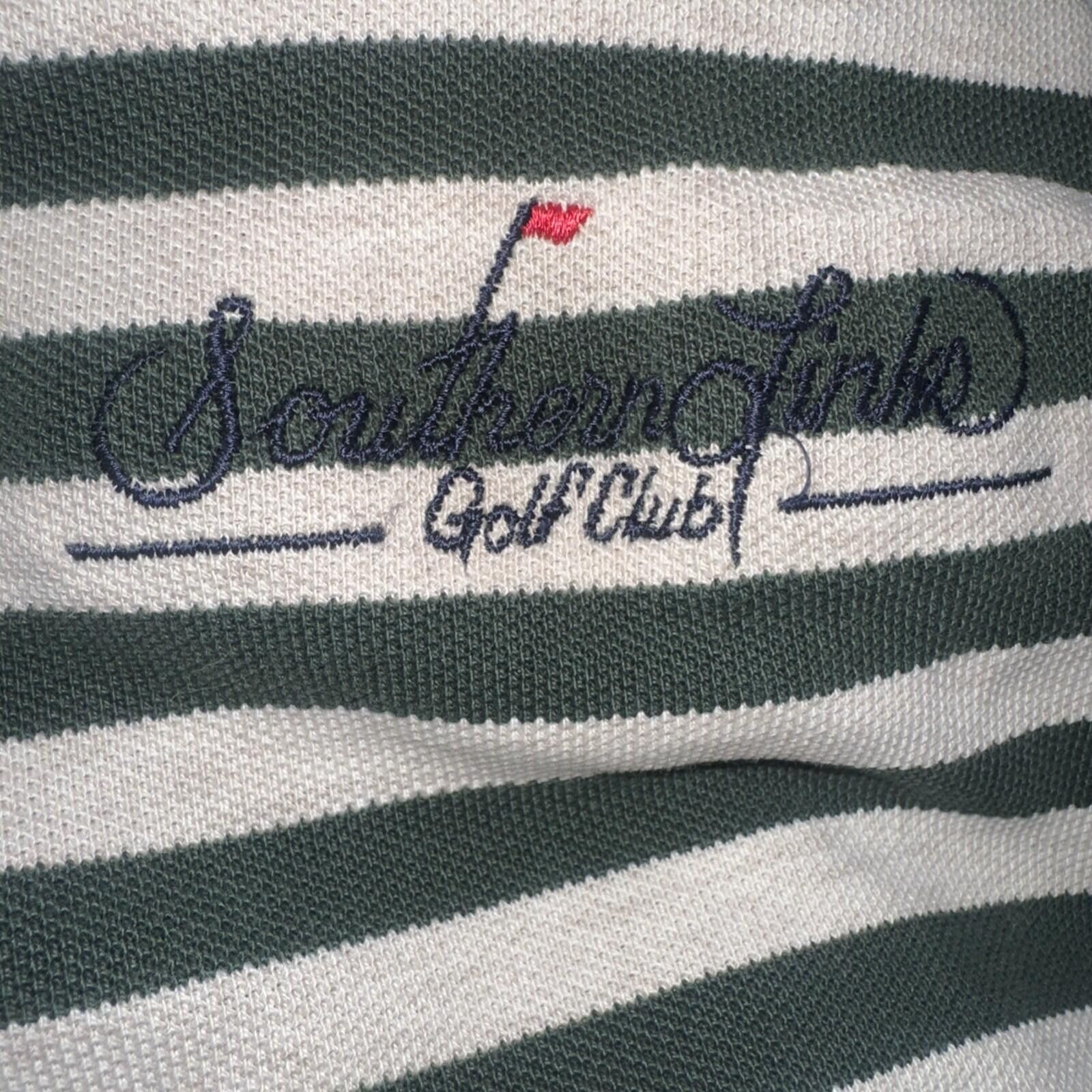 Tommy Hilfiger Tommy Hilfiger Golf Green White Striped Polo Shirt L Size US L / EU 52-54 / 3 - 9 Thumbnail