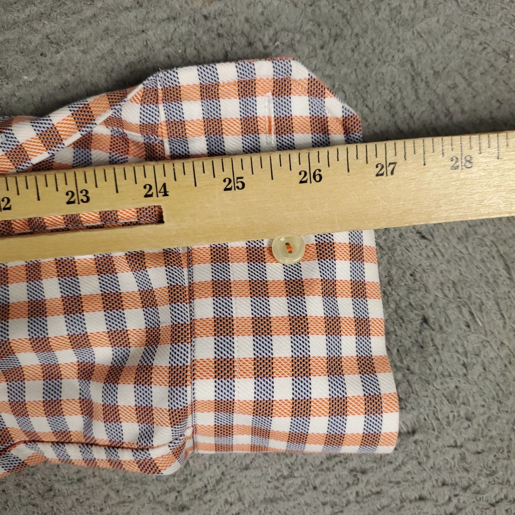 Eton Eton Shirt Mens Size 16 41 Large Orange Check Dress Shirt Button Up Contemporary Casual Business Workwear Mens Regular Long Sleeve Cotton 100% Size 42R - 7 Thumbnail