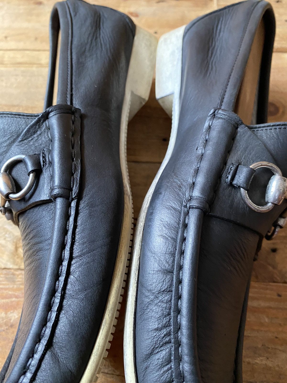Gucci Gucci horsebit black leather loafers Uksz 8.5 US9 Size US 9.5 / EU 42-43 - 10 Thumbnail