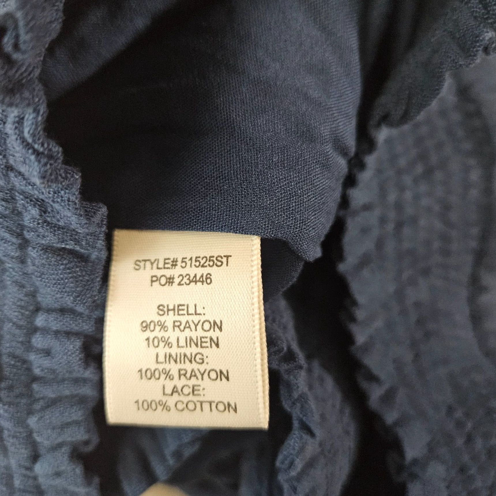 Vintage Skies Are Blue Skirt Women Medium Solid Blue Linen Rayon Lace Crochet A-Line Short Size 32" / US 10 / IT 46 - 4 Thumbnail