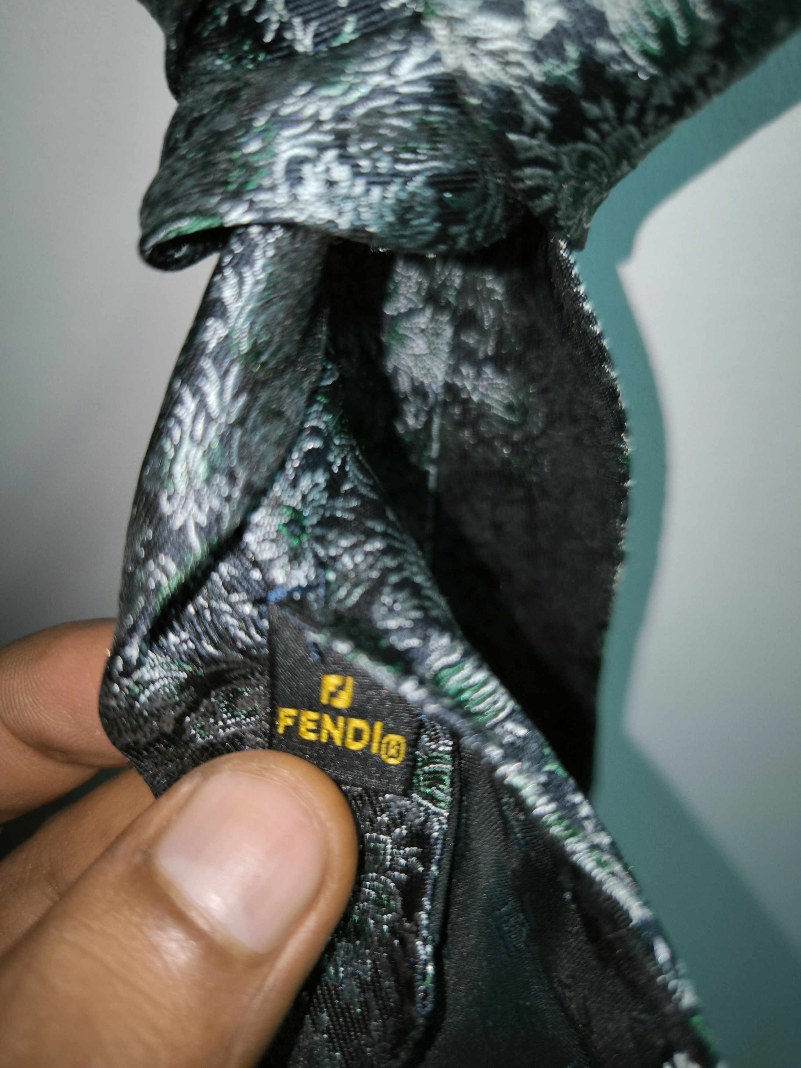 Fendi Green Necktie Size ONE SIZE - 11 Thumbnail