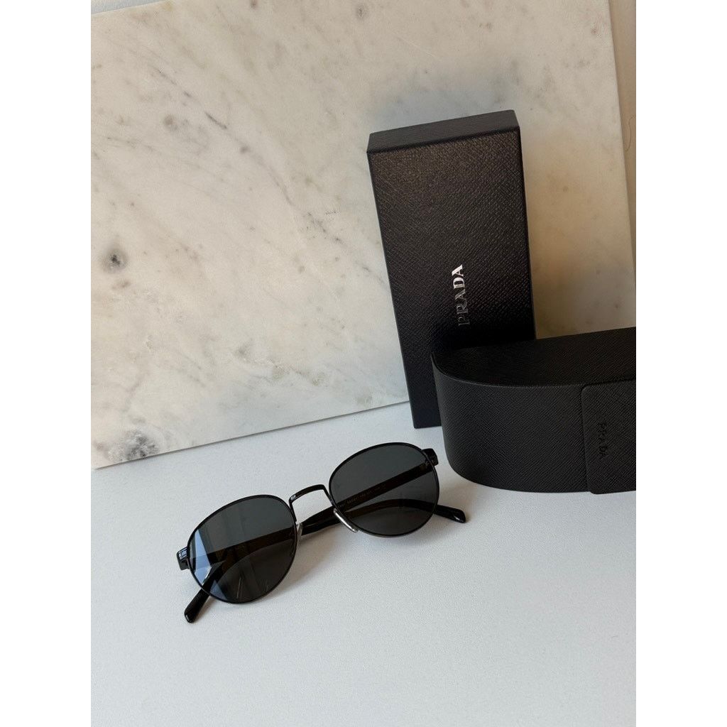 Prada NEW Prada PR B51S Polarized Metal Sunglasses in Black Size ONE SIZE - 2 Thumbnail