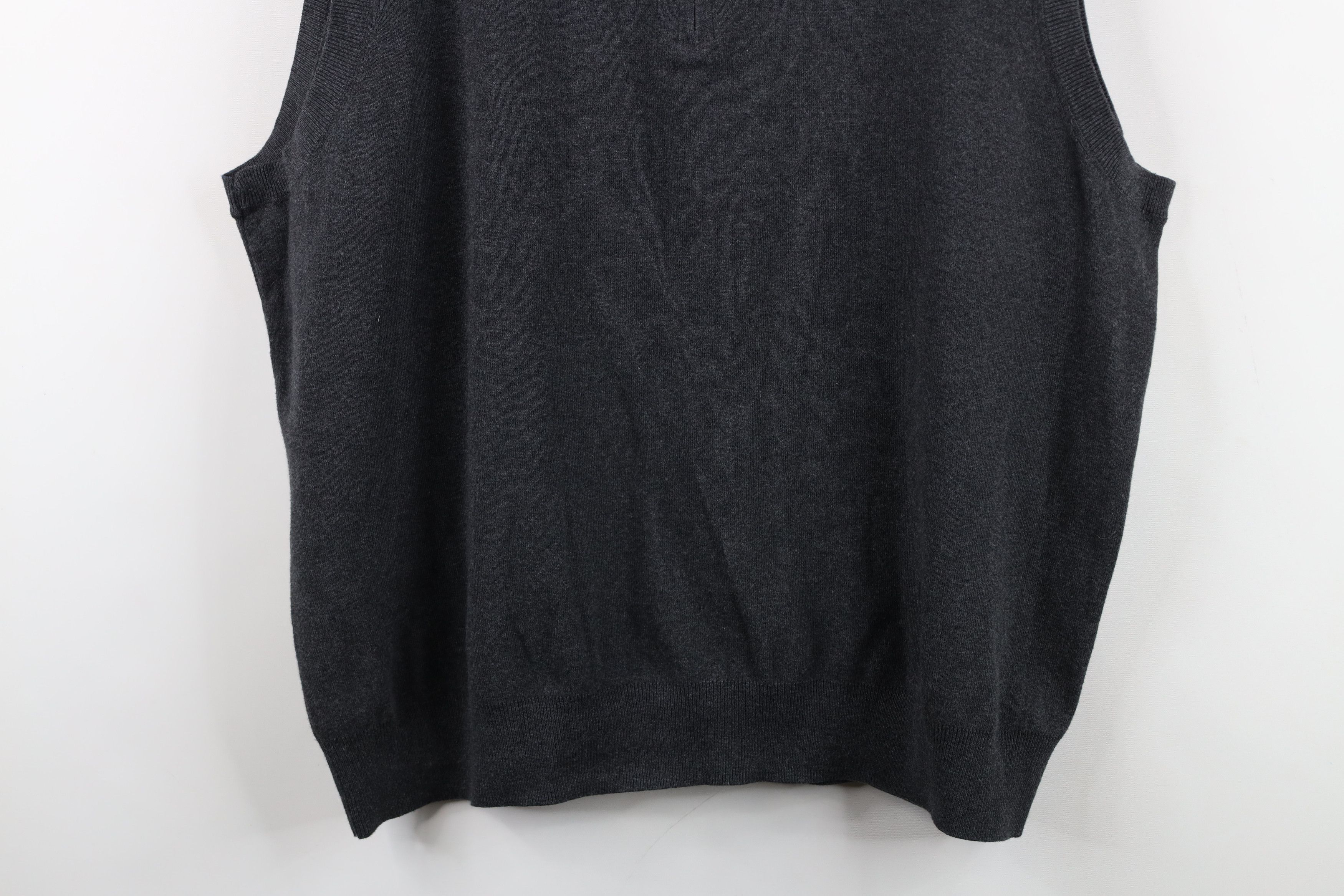 Ralph Lauren Vintage Ralph Lauren Ribbed Knit Half Zip Sweater Vest Gray Size US XL / EU 56 / 4 - 3 Thumbnail