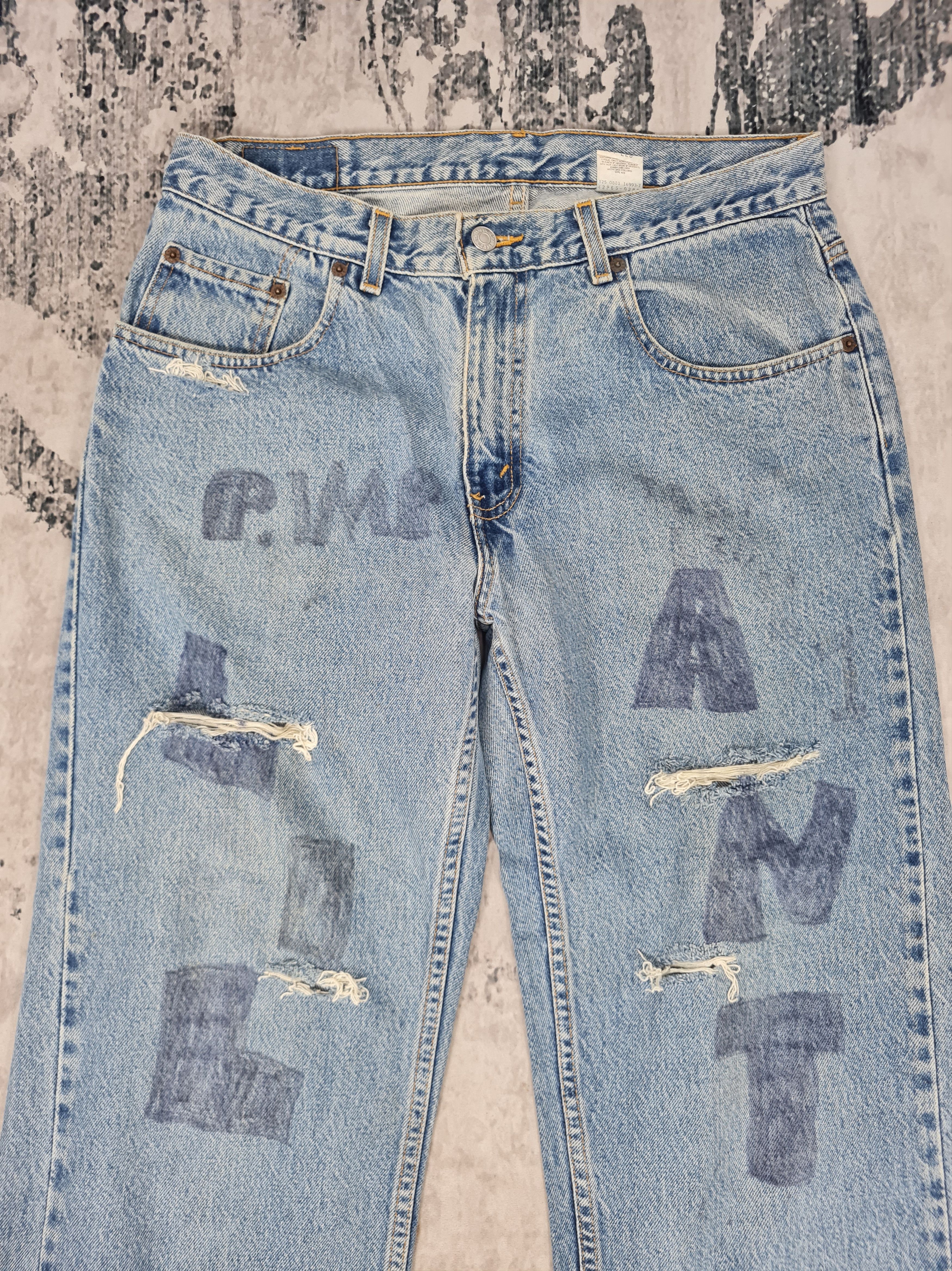 Levi's Vtg LEVIS 569 Straight Cut Ripped Cropped L0372 Size 34X26.5 Size US 34 / EU 50 - 5 Thumbnail