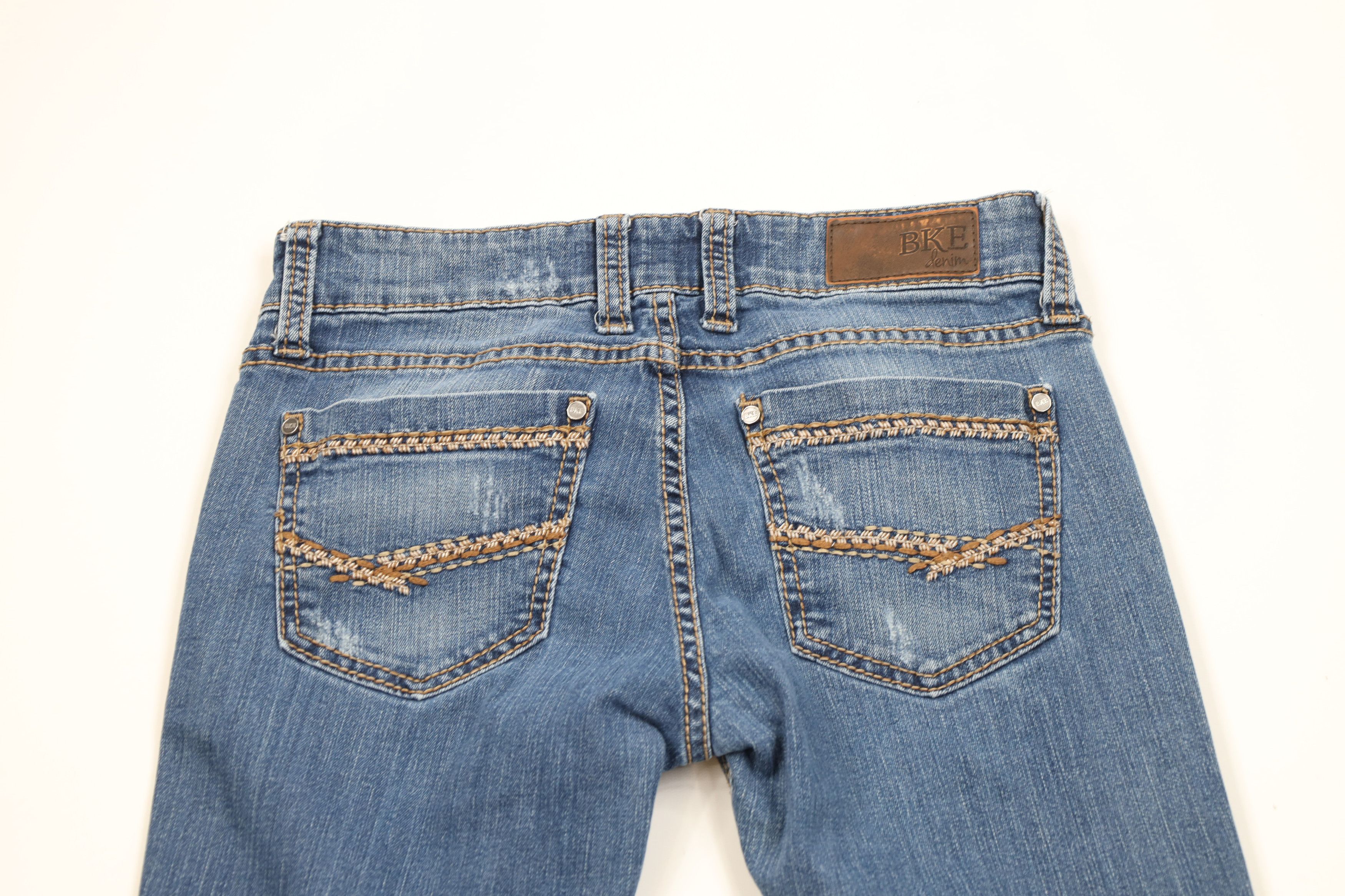 Vintage Buckle BKE Stretch Thick Stitch Skinny Leg Denim Jeans Size 28" / US 6 / IT 42 - 9 Thumbnail