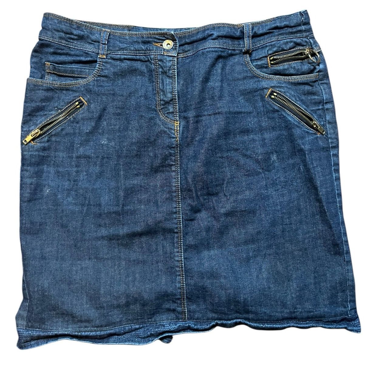 Moschino Love Moschino Denim Mini Skirt Stretch Skirt Sz L 36" Waist Size 36" / US 14 / IT 50 - 1 Thumbnail