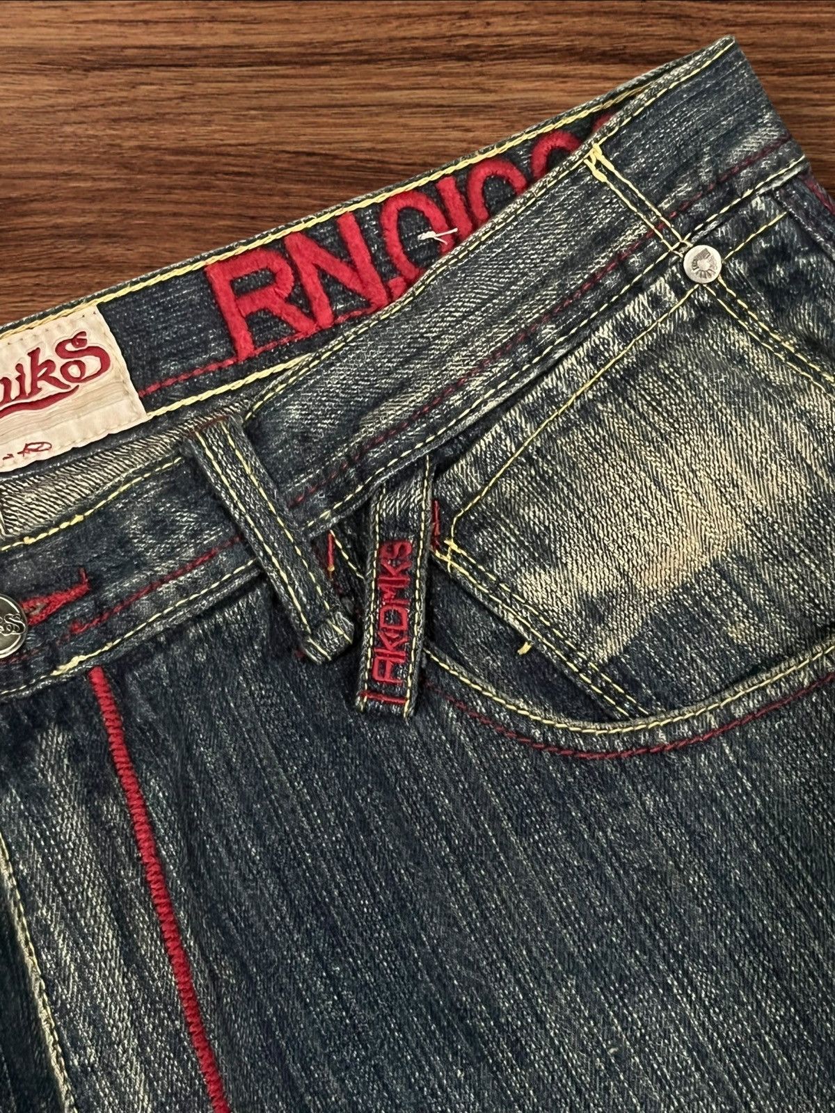 Akademiks ⚡️Baggy⚡️Akademiks Y2K Graffiti Patchwork Distress Baggy Jeans Size US 34 / EU 50 - 6 Thumbnail