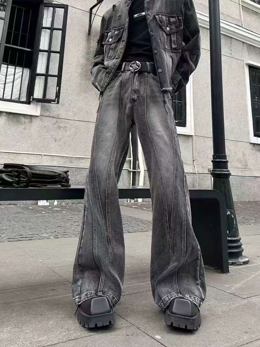 Japanese Brand × Jean Washed and Distressed Irregular Micro Flare Jeans Size US 32 / EU 48 - 2 Thumbnail