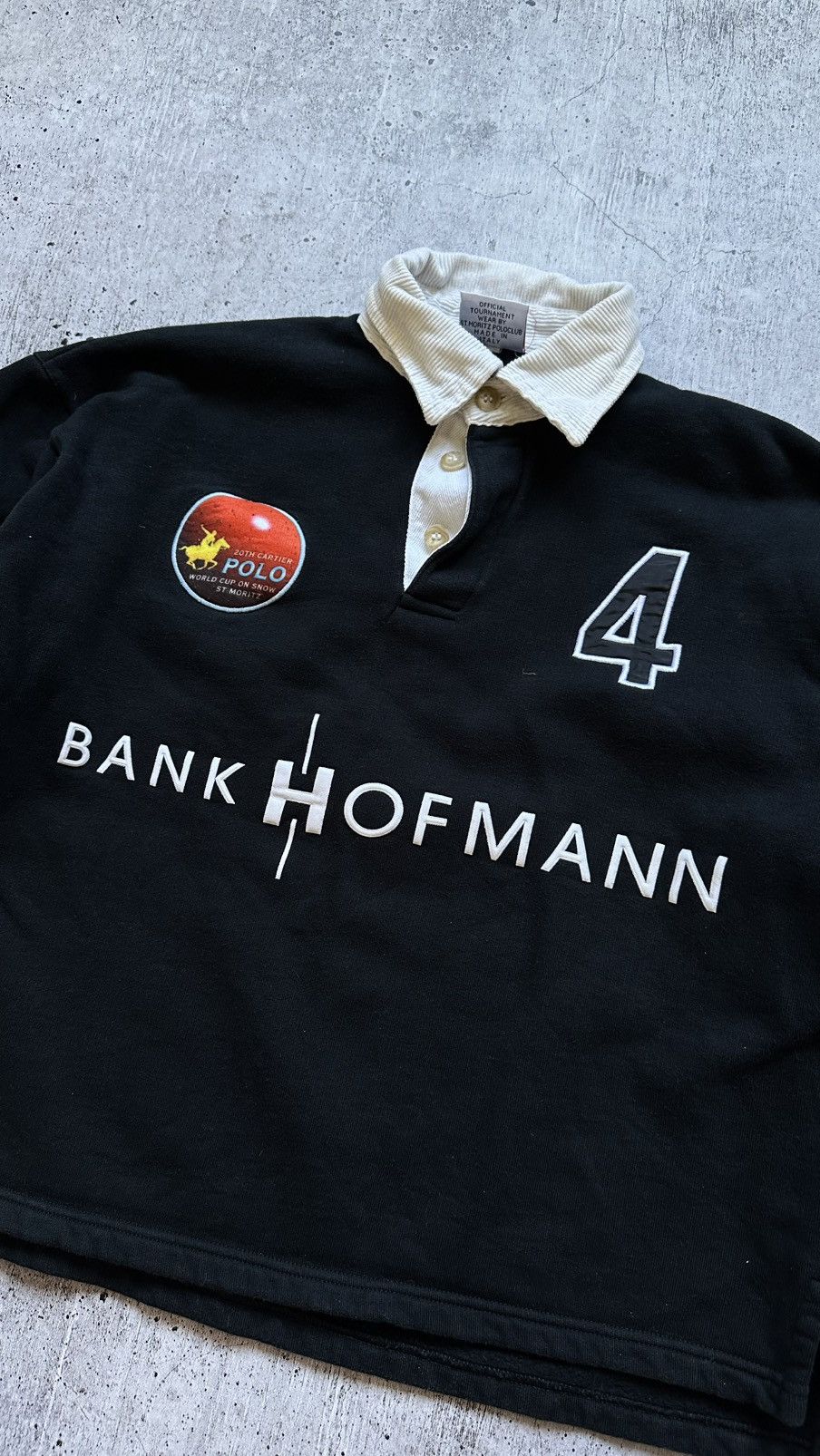 Vintage Vintage St Moritz Bank Hofmann Polo Club Cropped T Shirt Size US XS / EU 42 / 0 - 10 Thumbnail
